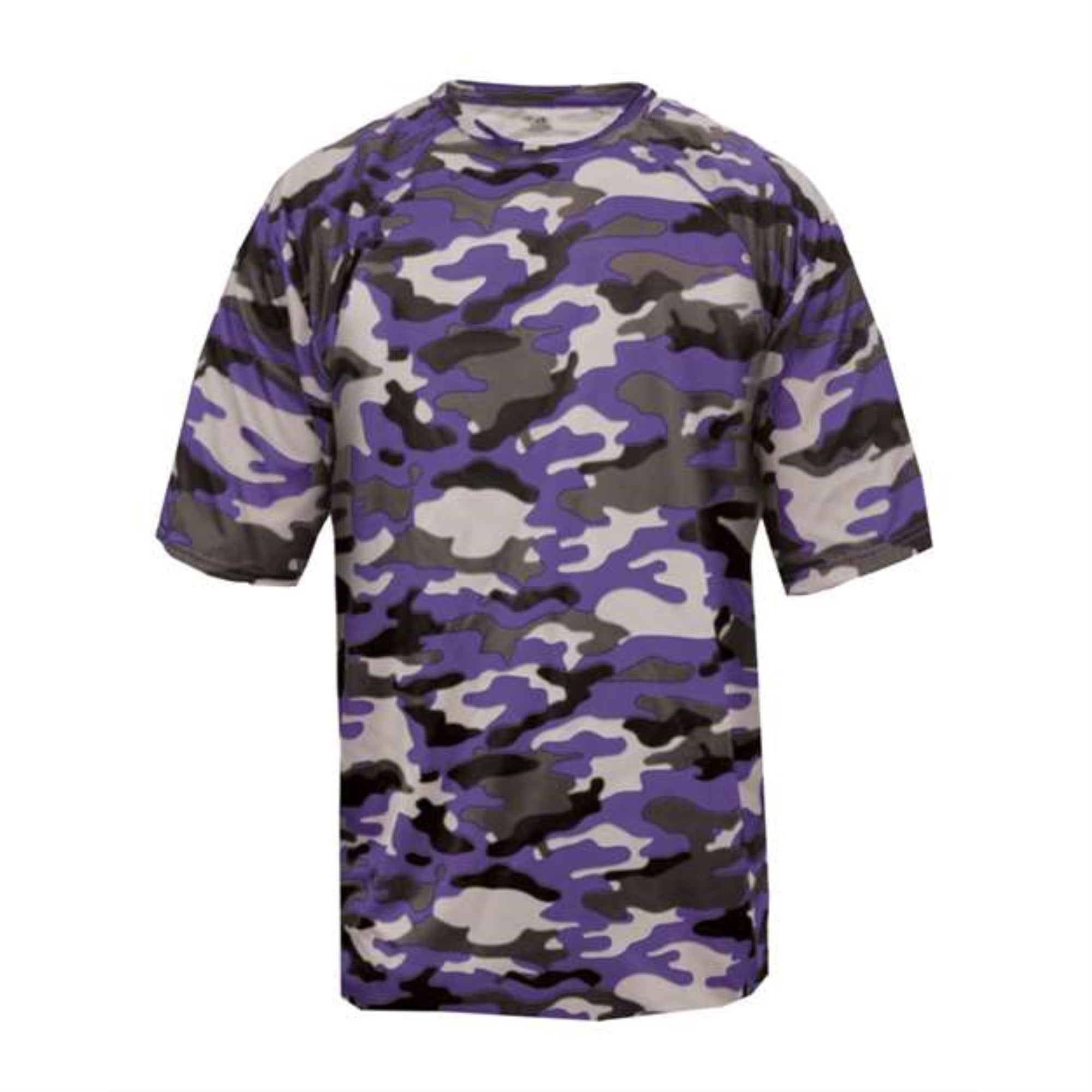 Badger Youth Camo T-Shirt - Purple, L