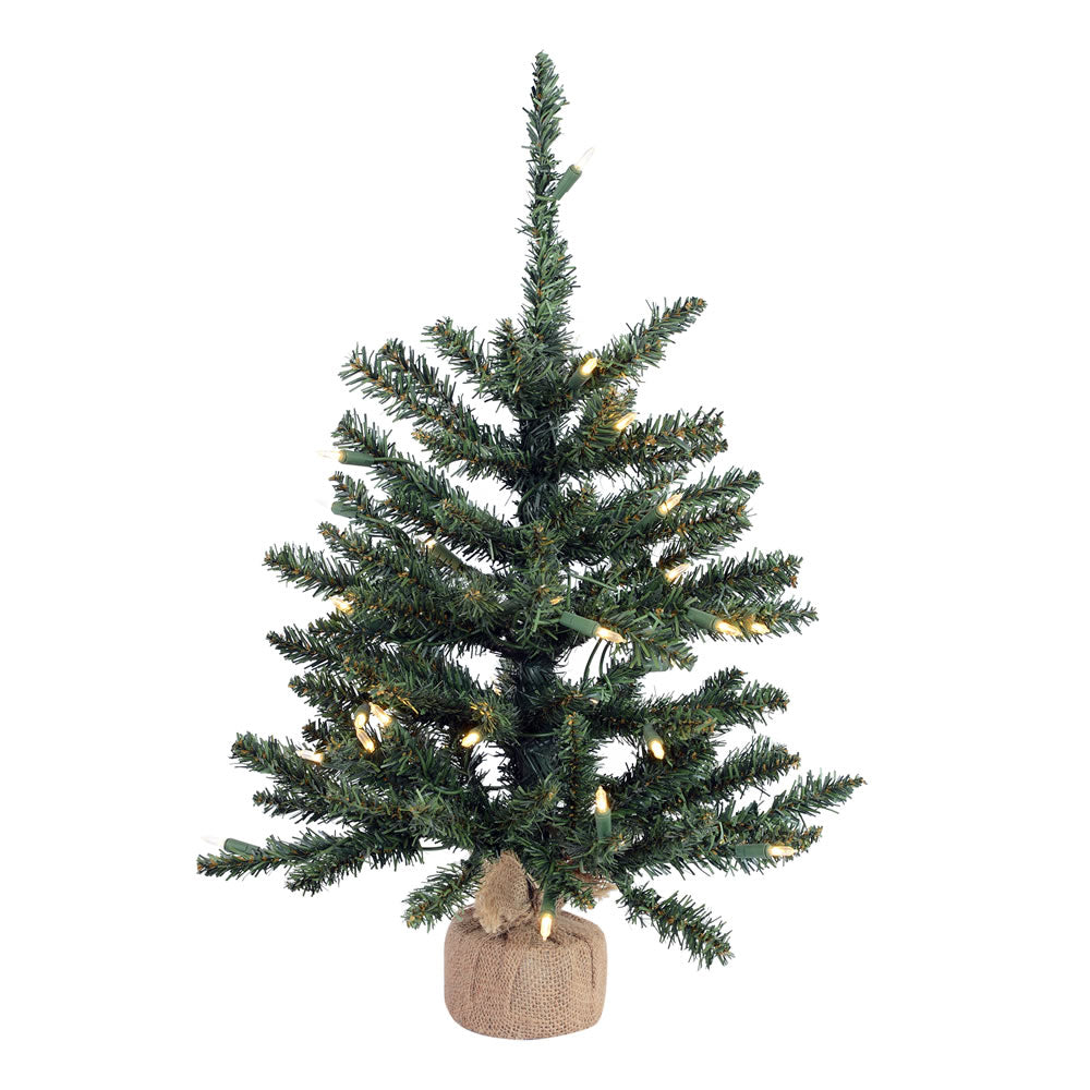 Vickerman 24″ Anoka W/Burlap Base DuraLED 35WmWht - B160425LED