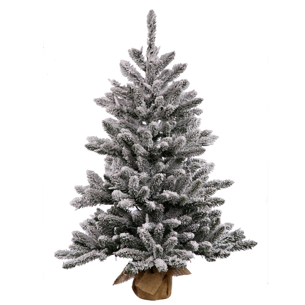 Vickerman 30″ Flocked Anoka w/ Dural LED 50WmWht - B160531LED