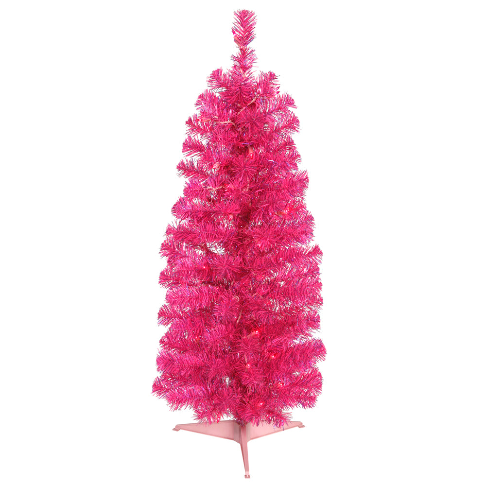 Vickerman 3' x 14” Pink Pencil Tree Dural LED 50PK - B163531LED