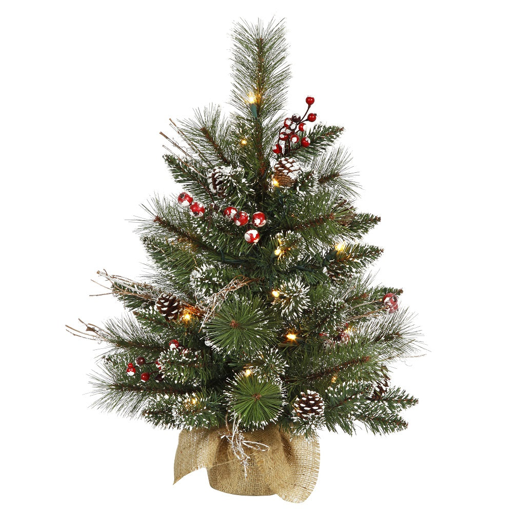 Vickerman 2' x 16″ Snow Tip Pine/Berry Dural 35CL - B166225