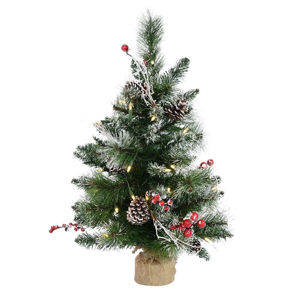 Vickerman 2'x16″ Snow Tip /Berry Dural LED 35WmWht - B166225LED
