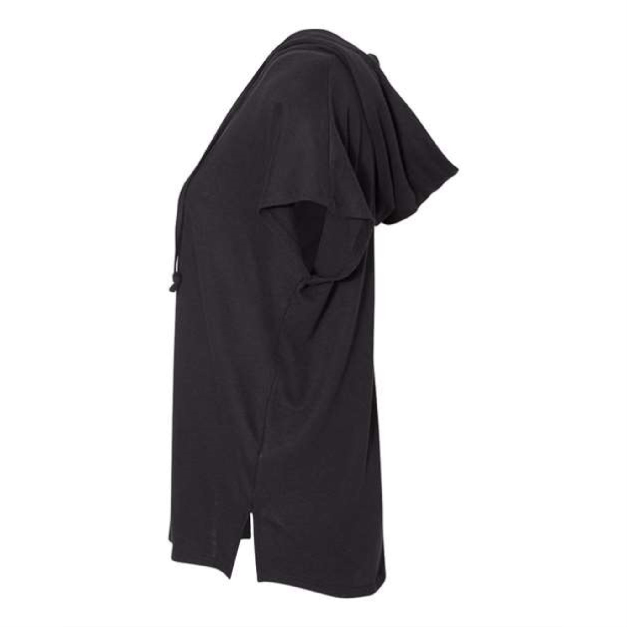 Alternative Womens Vintage Jersey Hooded Poncho - Black, XS