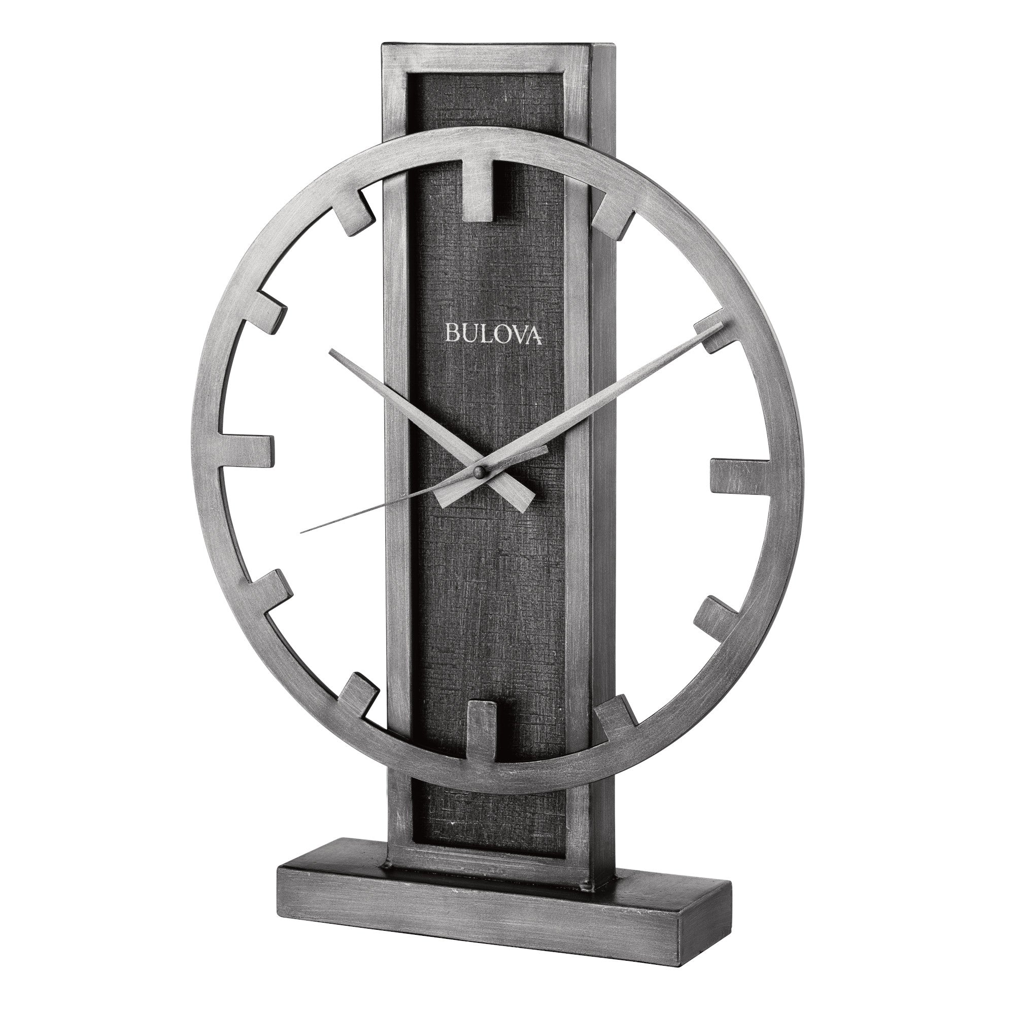 Bulova B1864 Silver Streak Clock