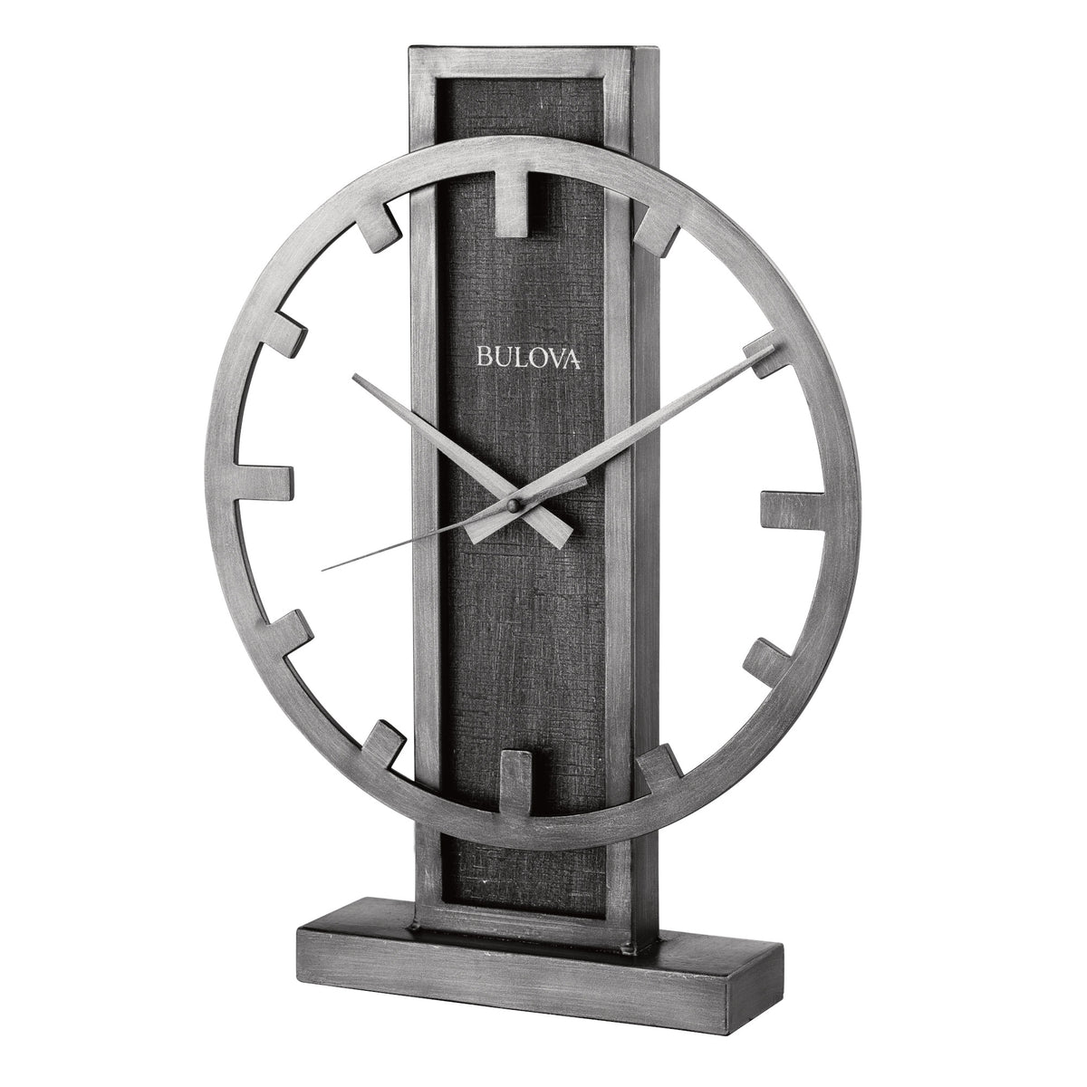 Bulova B1864 Silver Streak Clock