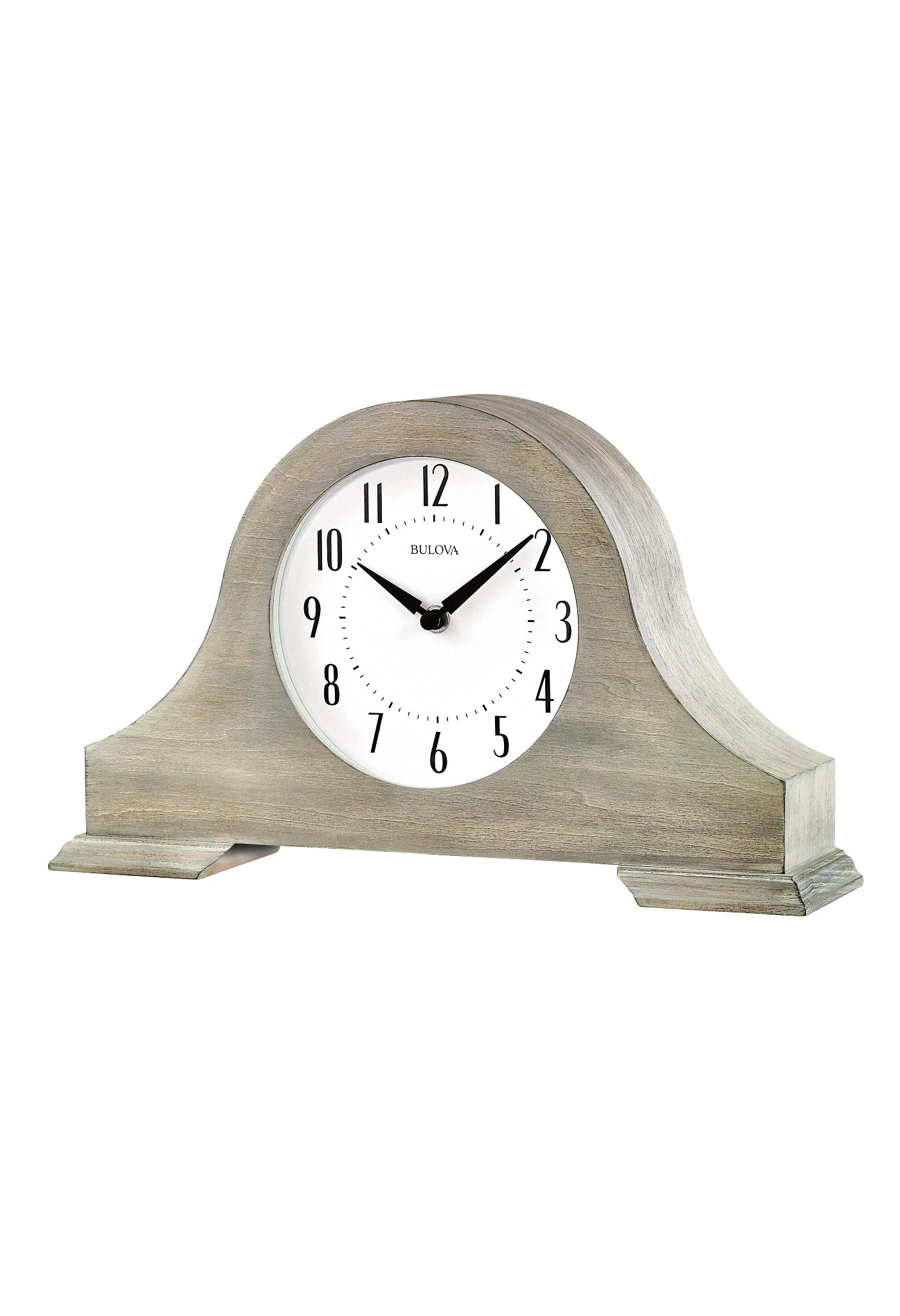 Bulova Clocks  B1932  Peterborough Warm Gray Finish, Chime, Tambour Style, Vintage Home Dcor,