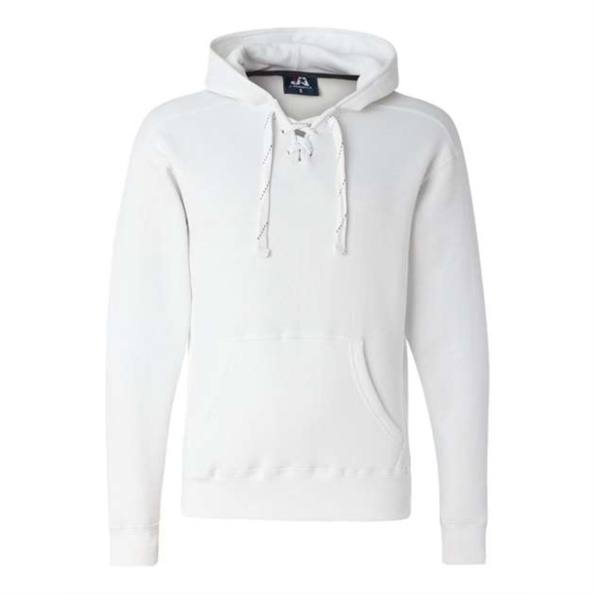 J. America Sport Lace Hooded Sweatshirt - White, S