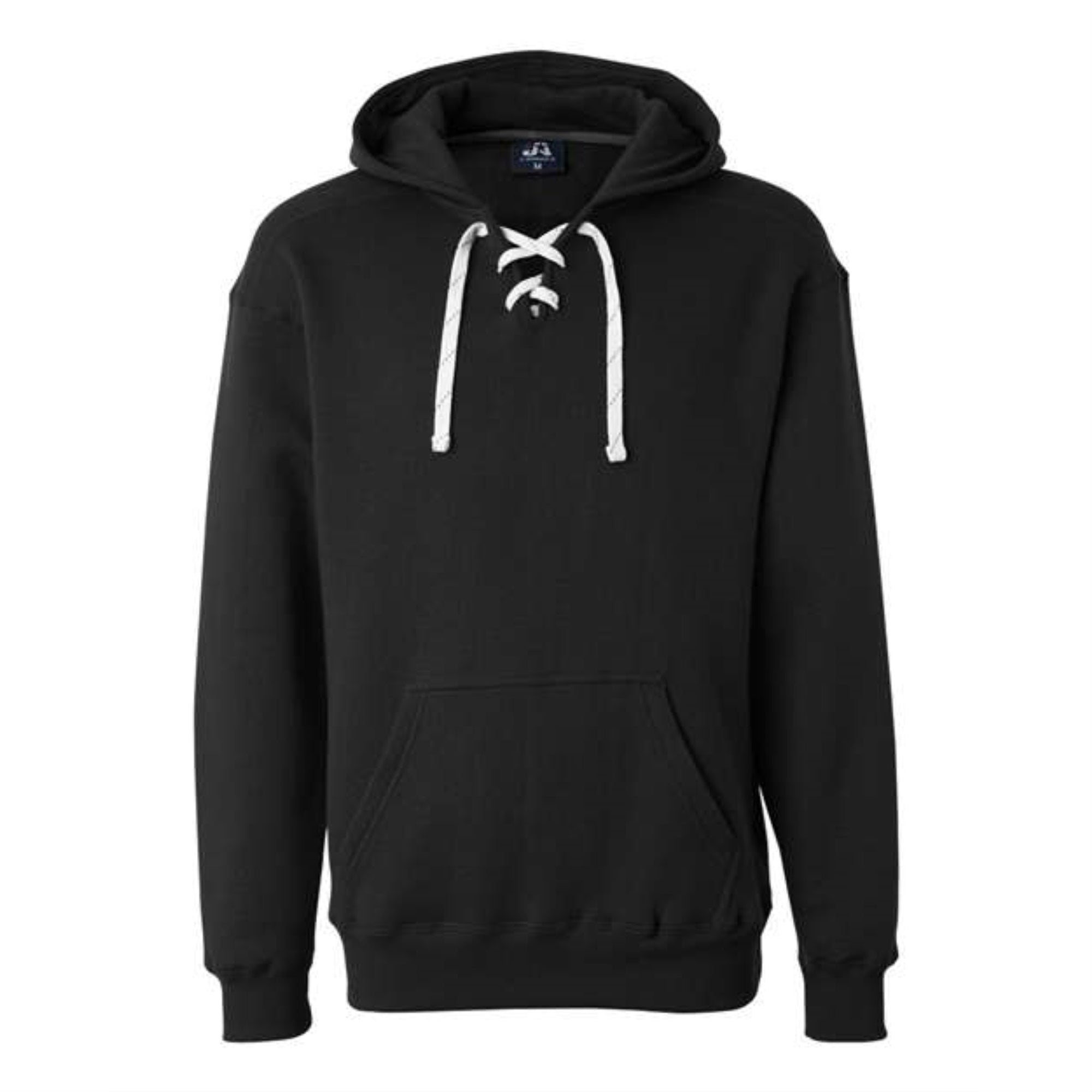 J. America Sport Lace Hooded Sweatshirt - Black, S