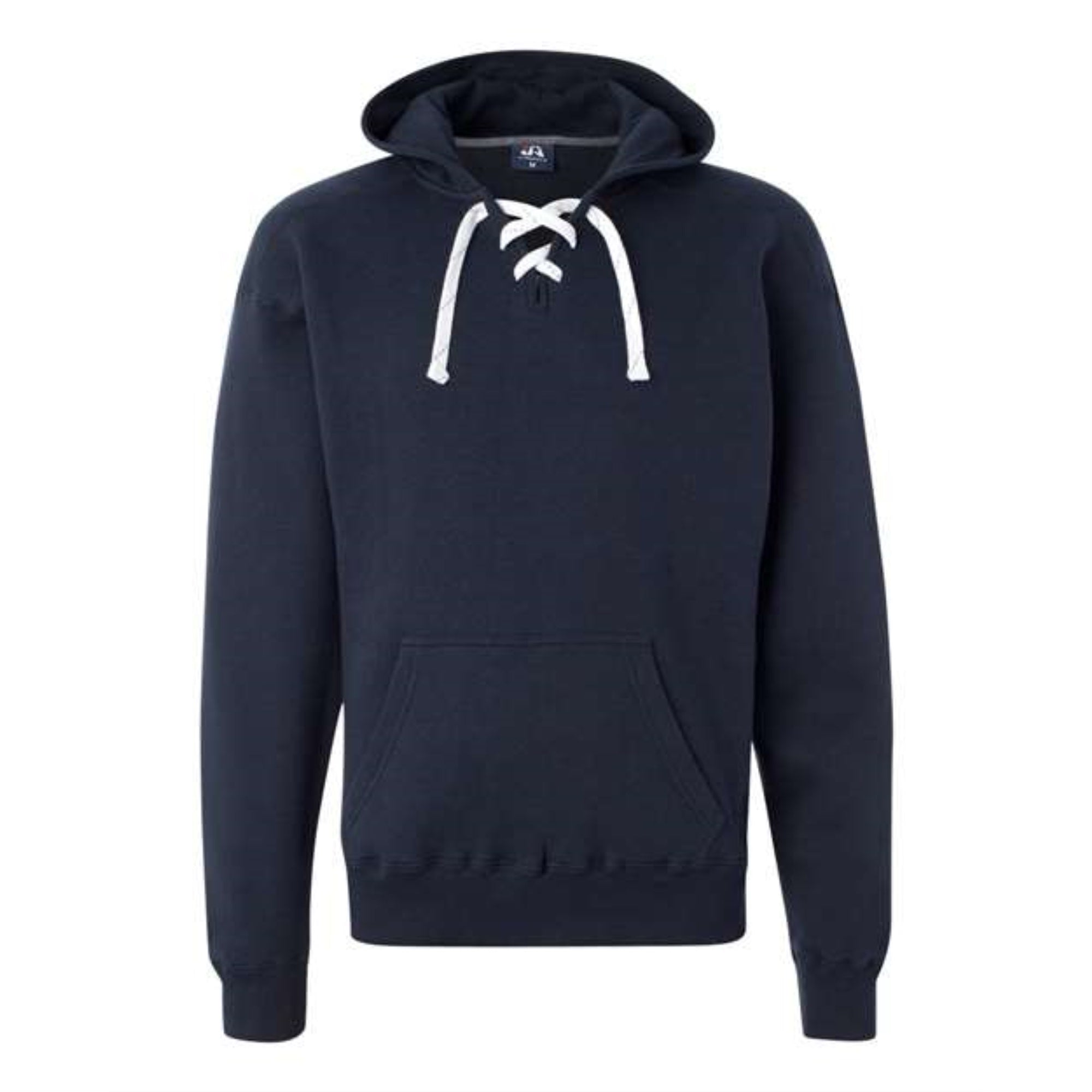 J. America Sport Lace Hooded Sweatshirt - Navy, XXS