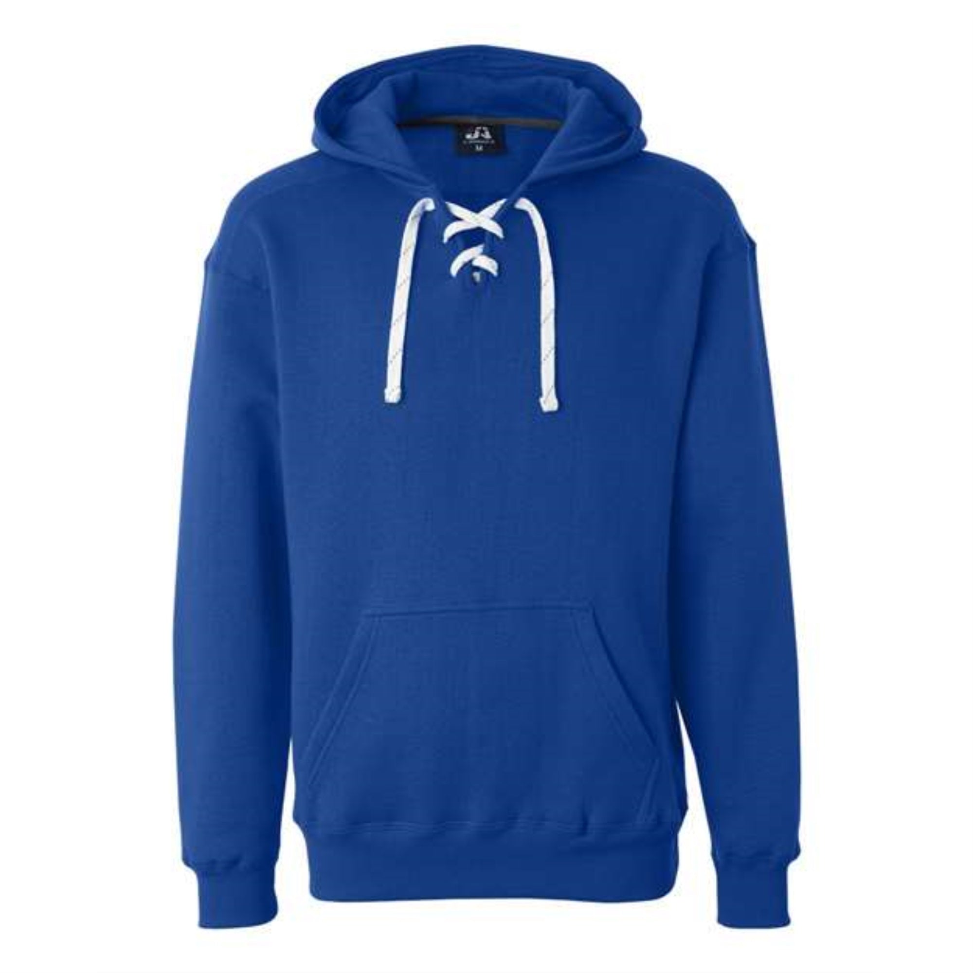 J. America Sport Lace Hooded Sweatshirt - Royal, XS