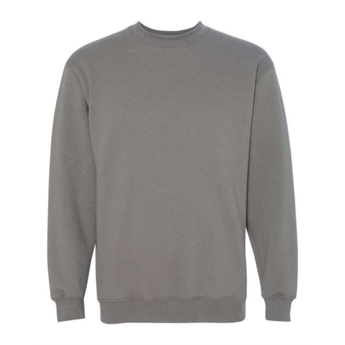 Bayside Usa-Made Crewneck Sweatshirt - Charcoal, Xl