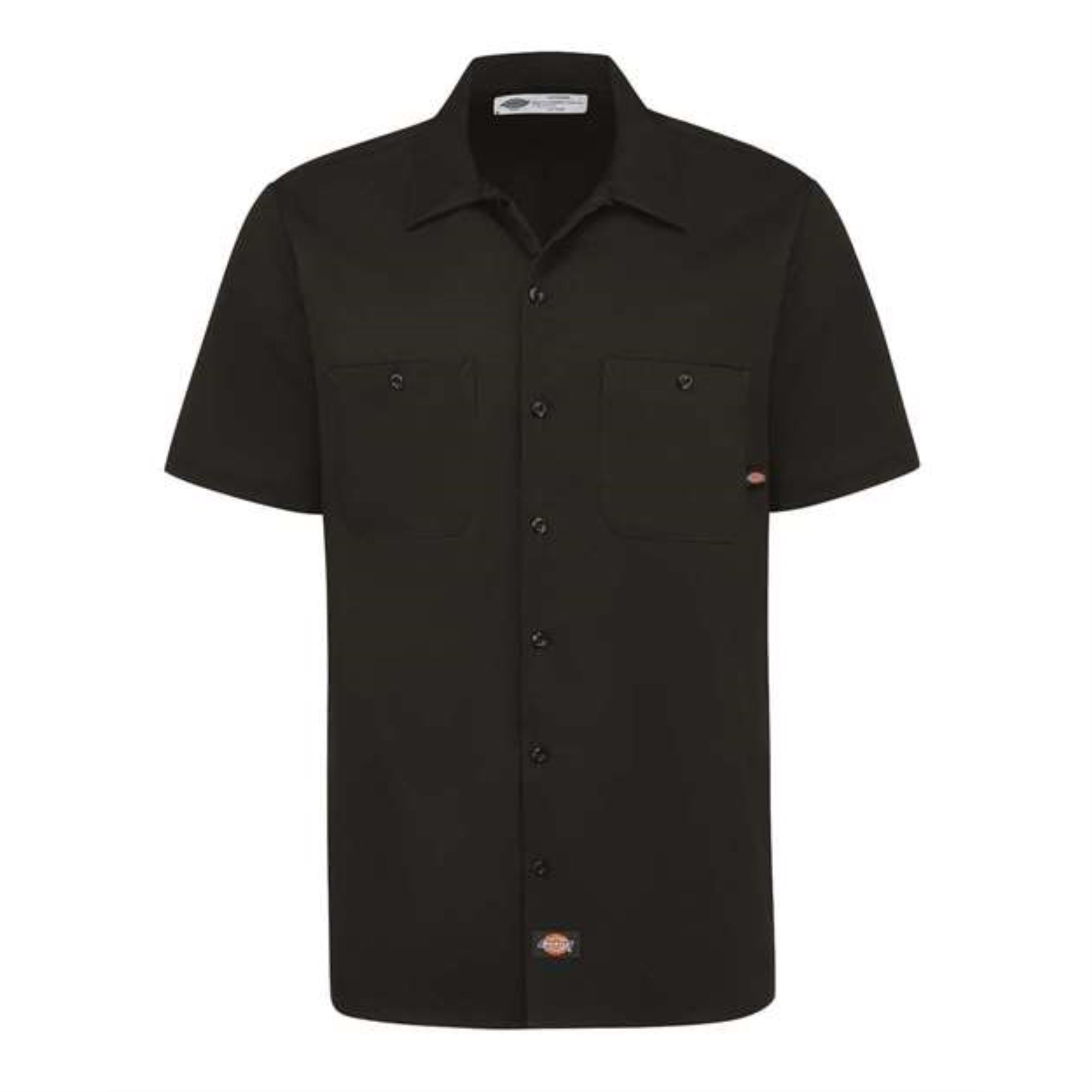 Dickies Industrial Short Sleeve Cotton Work Shirt - Black, XL