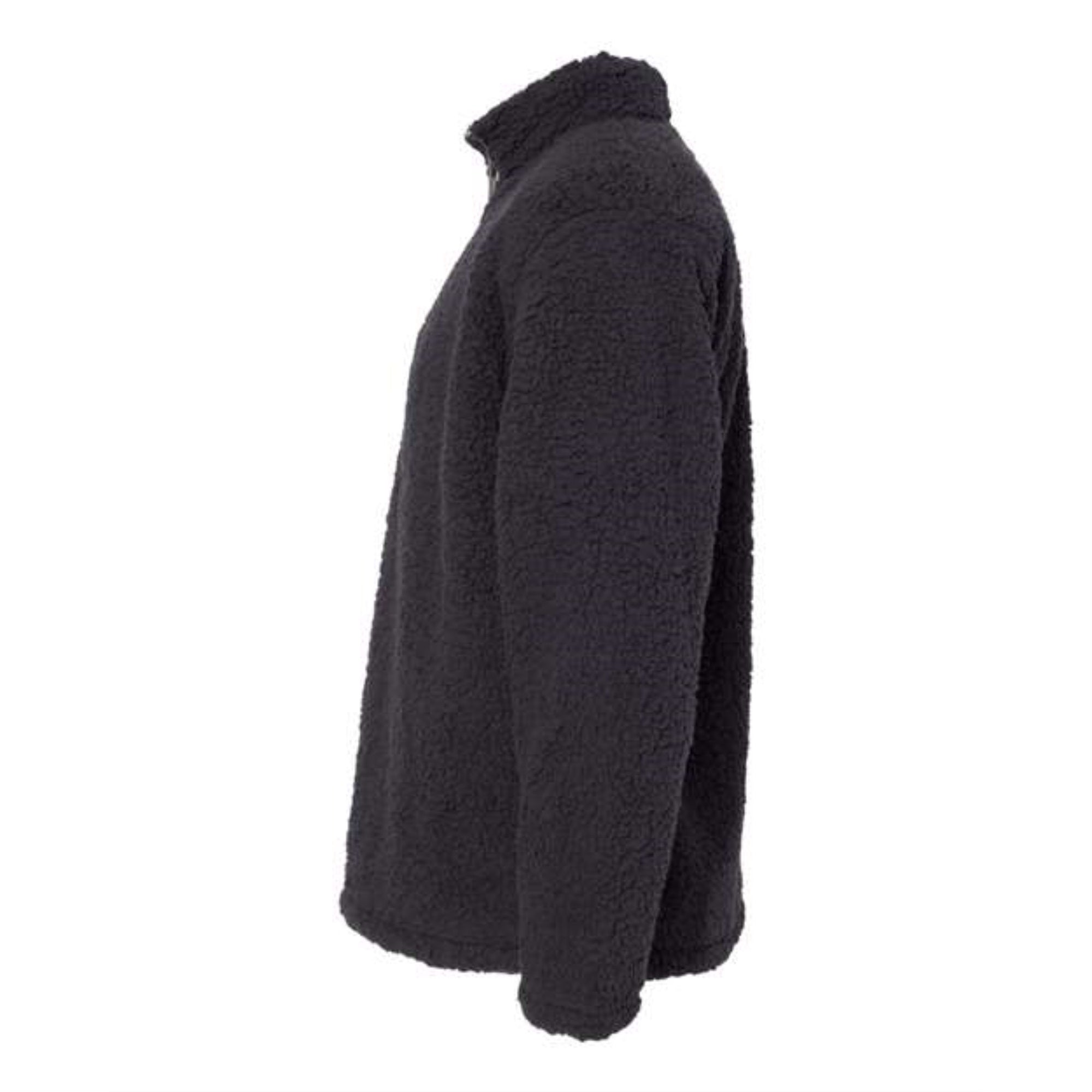 J. America Sherpa Quarter-Zip Pullover - Black, L