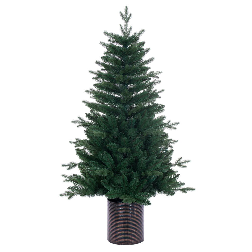 4.5' x 30” Potted Spruce in Tin 499Tips