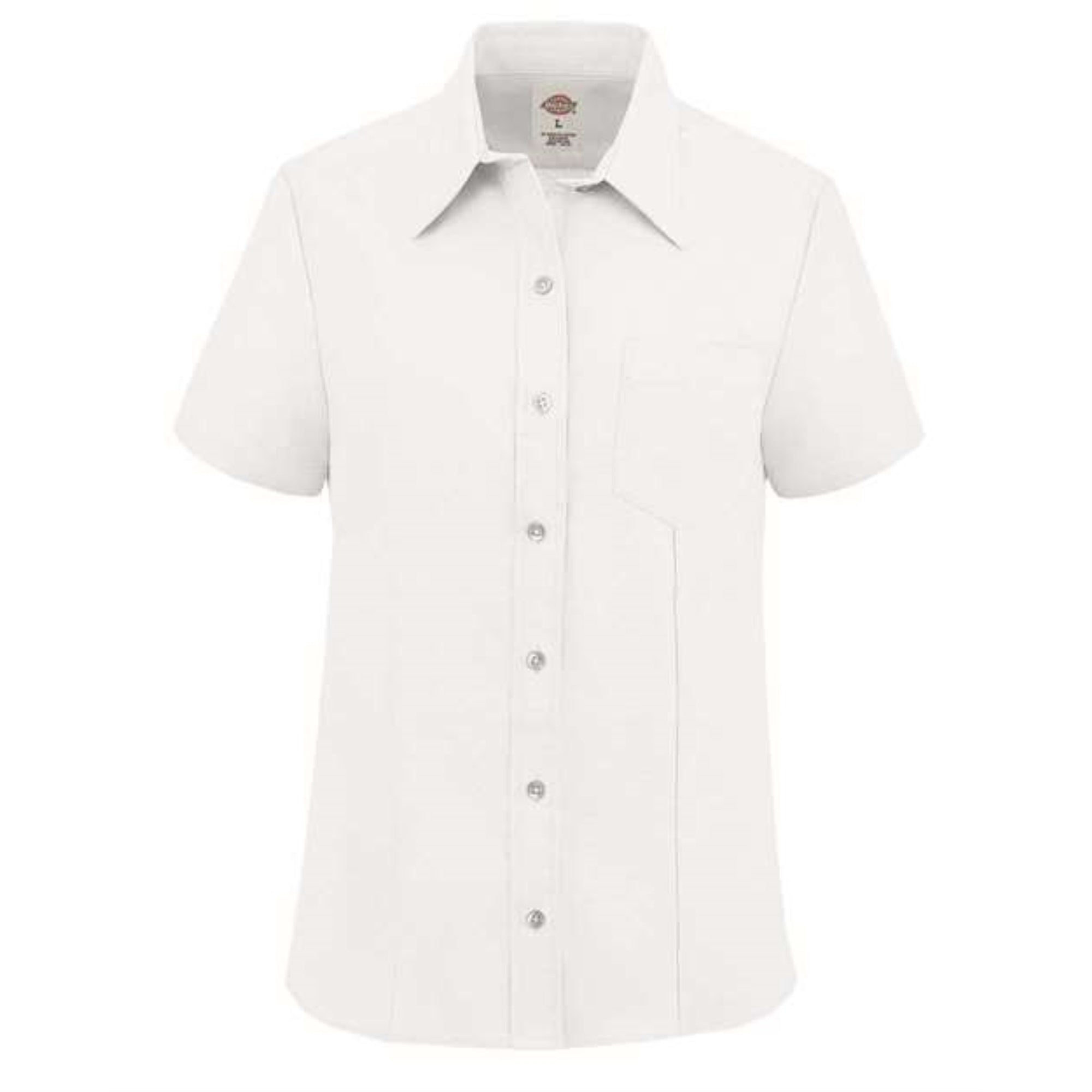 Dickies Women's Short Sleeve Stretch Oxford Shirt - White, XS