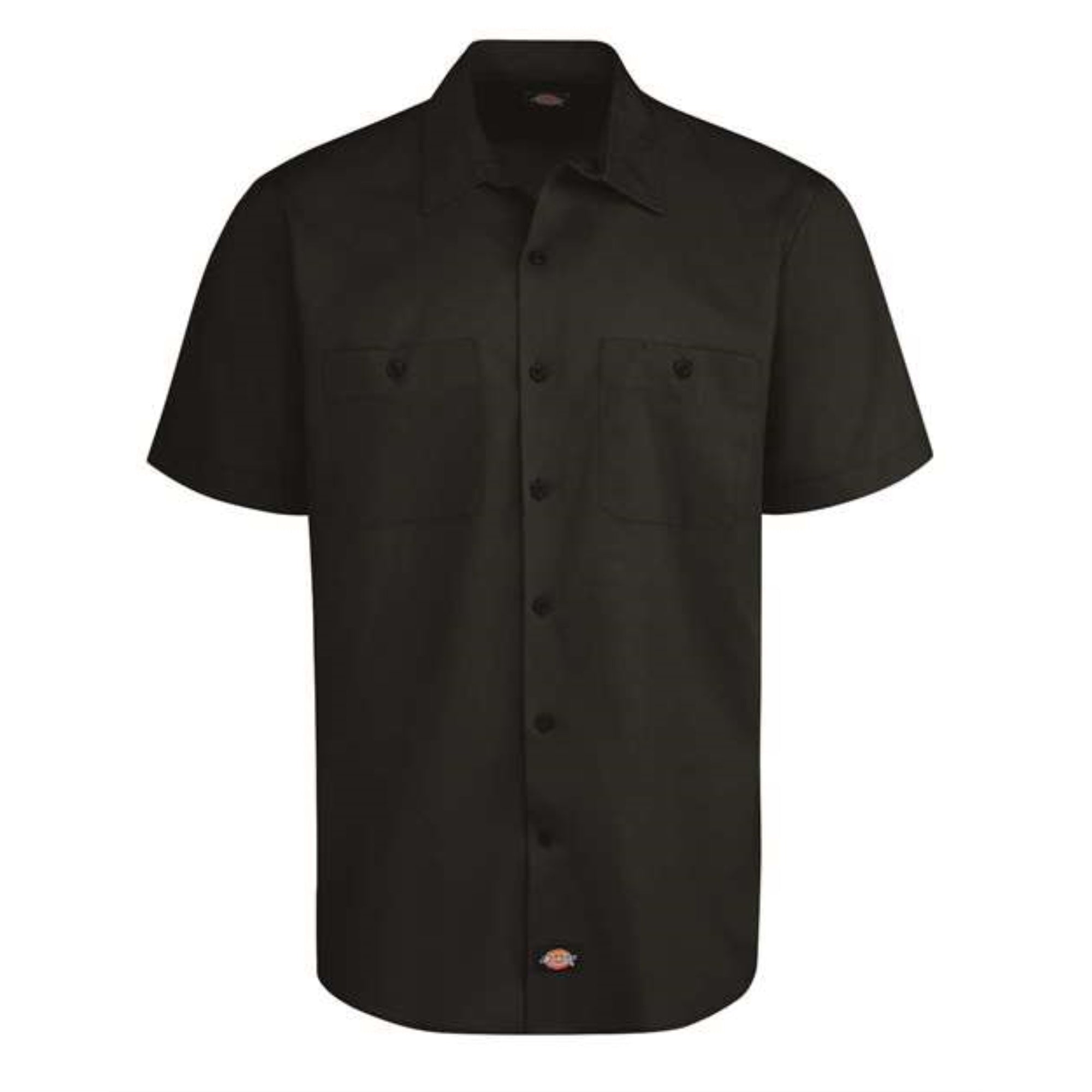 Dickies Industrial Worktech Ventilated Short Sleeve Work Shirt - Long Sizes - Black, LT
