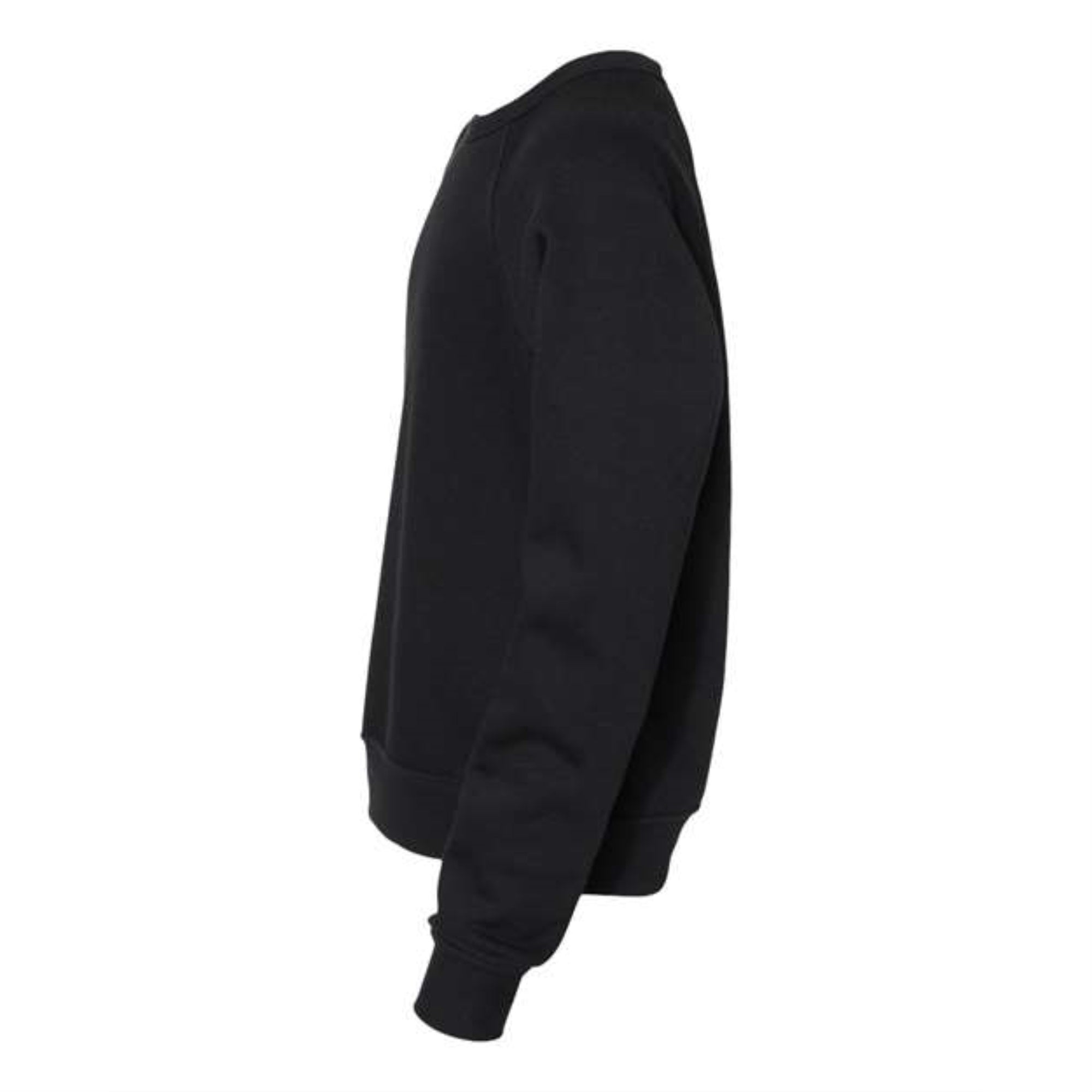 BELLA + CANVAS Youth Sponge Fleece Crewneck Sweatshirt - Black, S