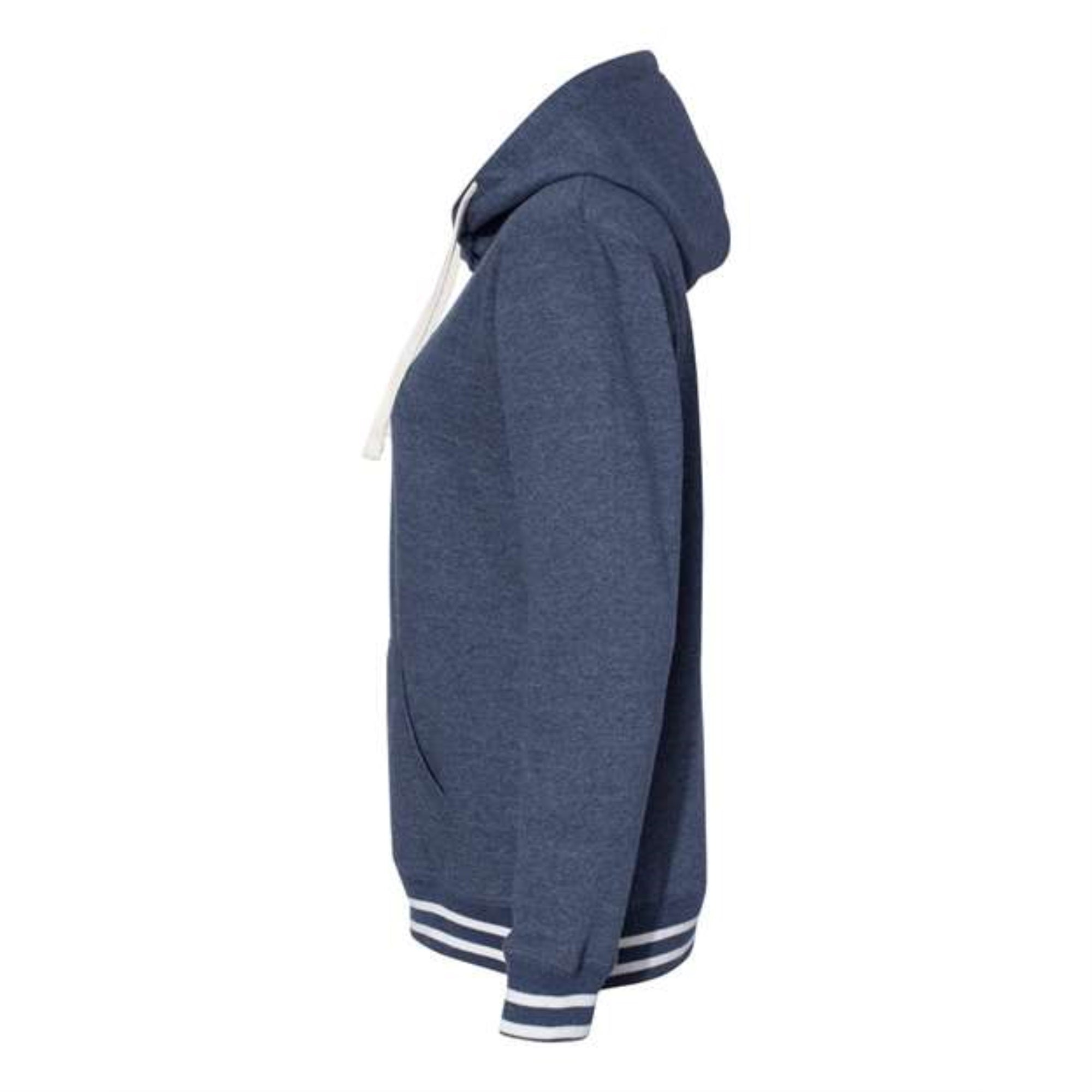 J. America Womens Relay Hooded Sweatshirt - Navy, S