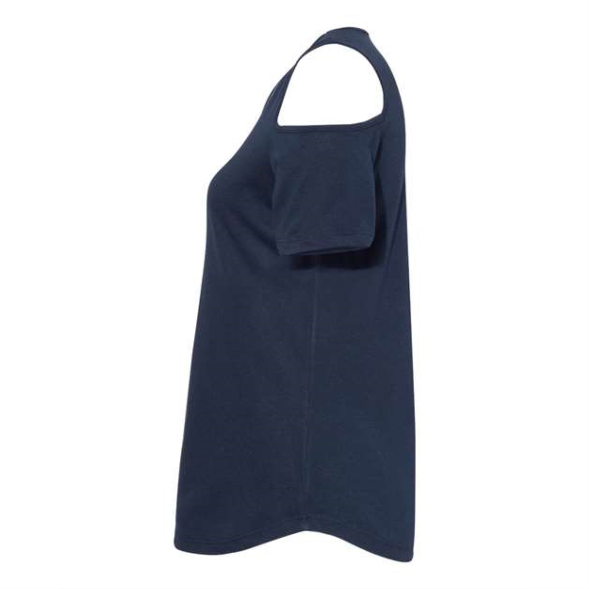 Boxercraft Women's Cold Shoulder T-Shirt - Navy, S