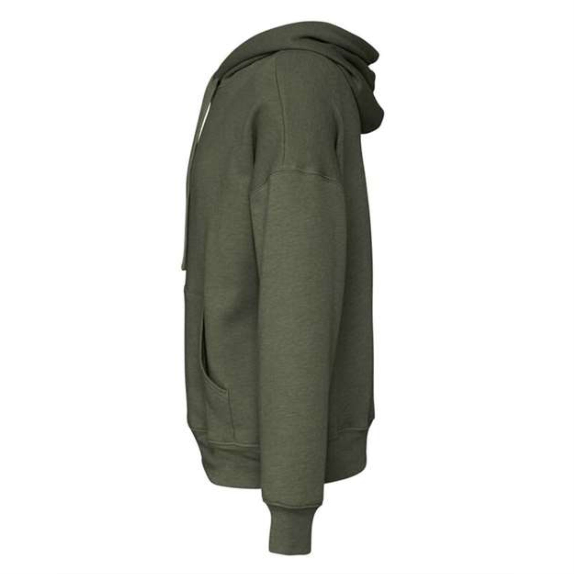 BELLA + CANVAS Unisex Sponge Fleece Drop Shoulder Hoodie - Military Green, L