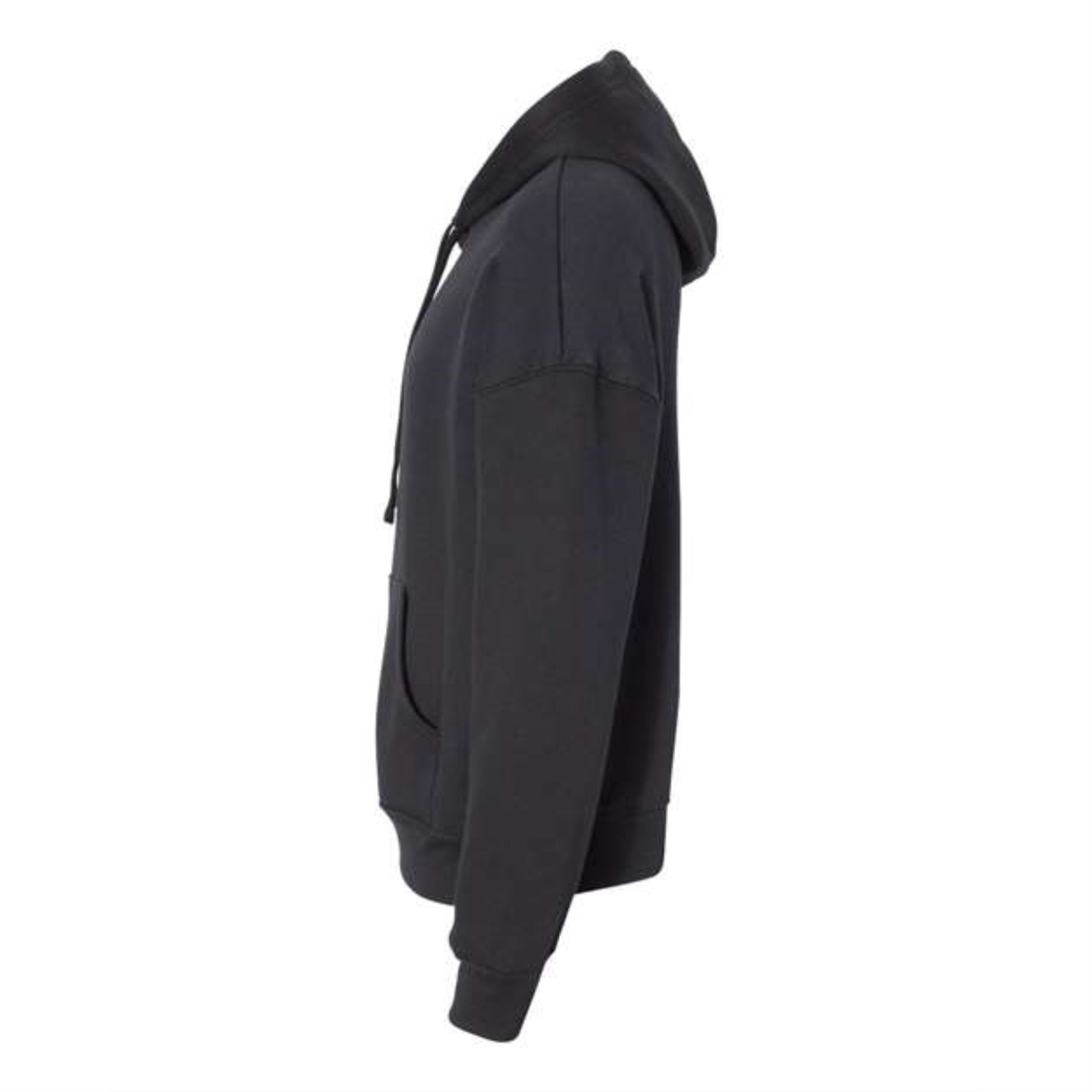 BELLA + CANVAS Unisex Sponge Fleece Drop Shoulder Hoodie - Black, XS