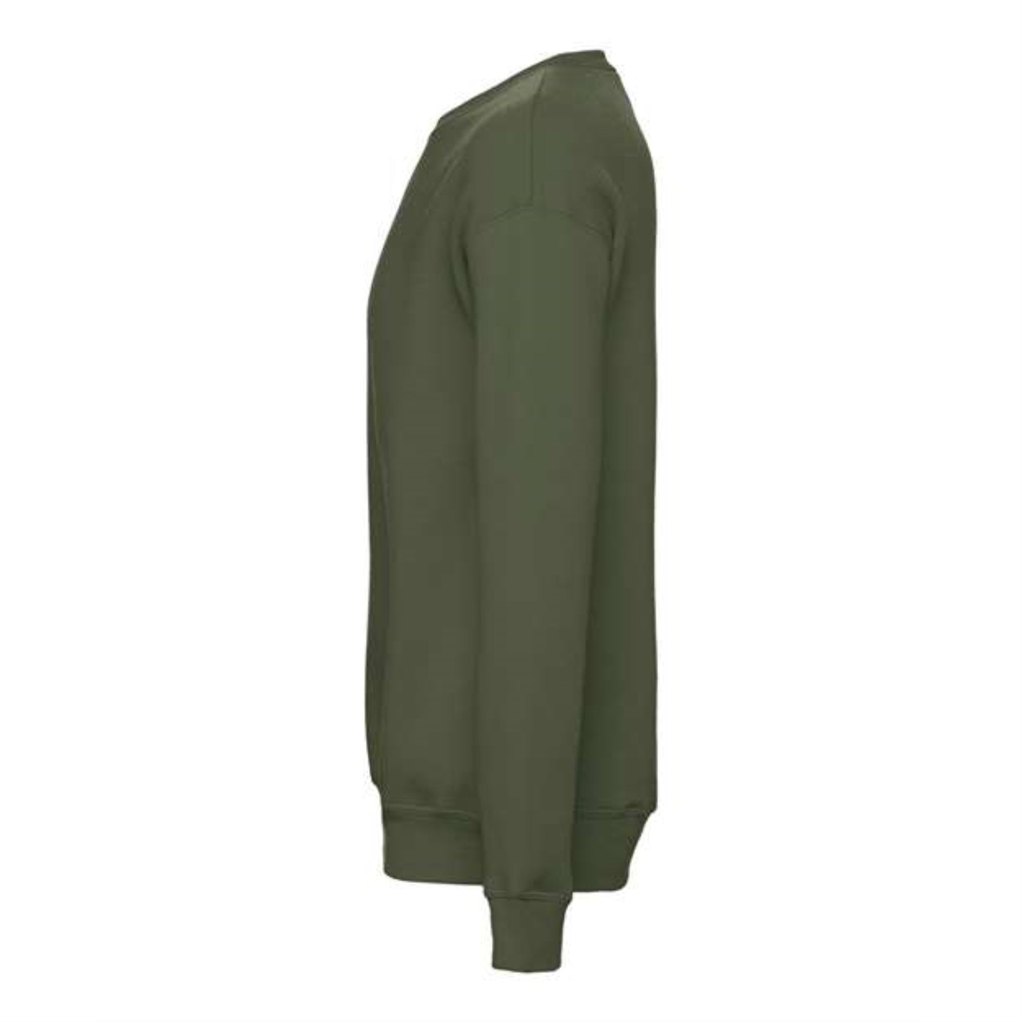 BELLA + CANVAS Unisex Sponge Fleece Drop Shoulder Crewneck Sweatshirt - Military Green, S