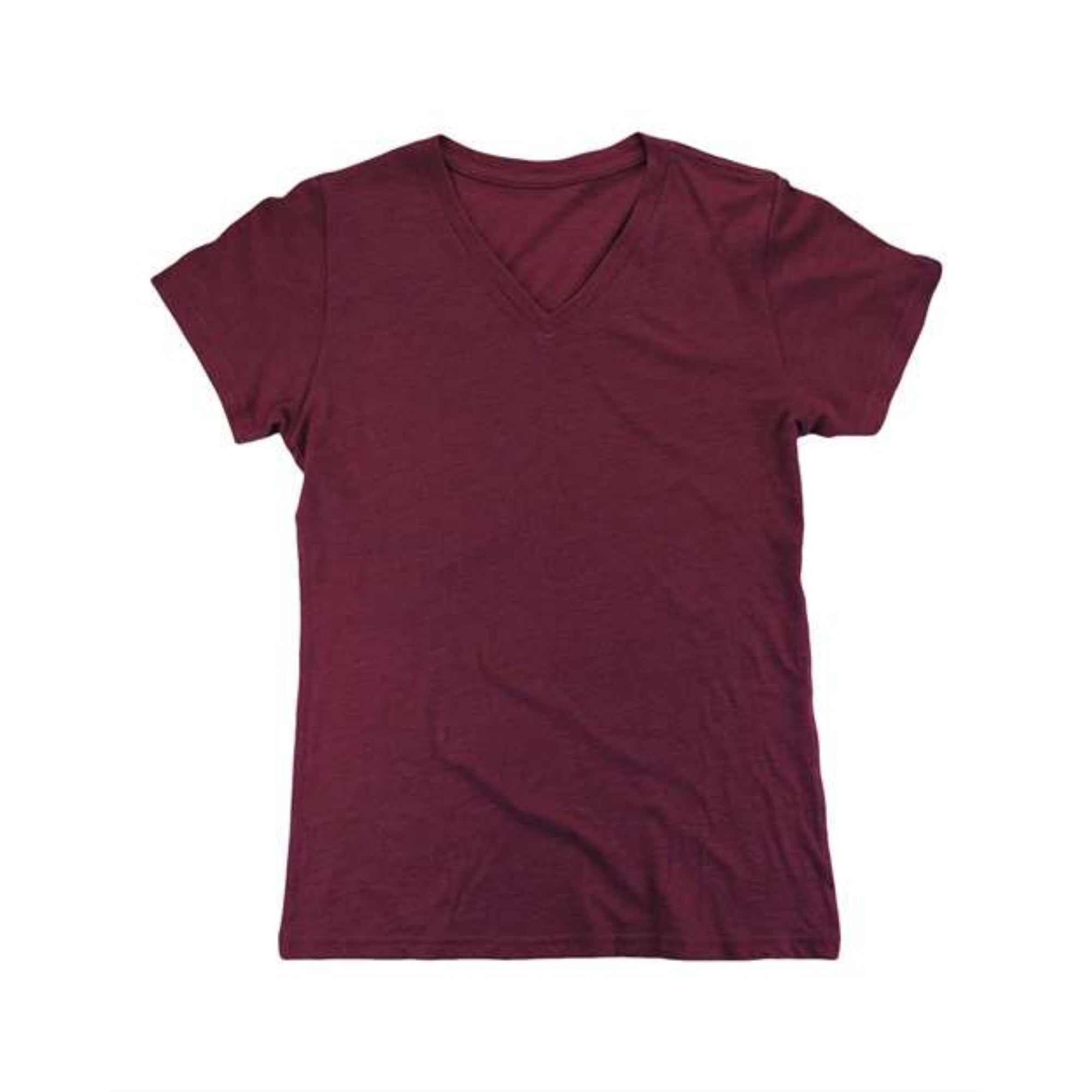 Boxercraft Women's Relaxed V-Neck T-Shirt - Maroon, M