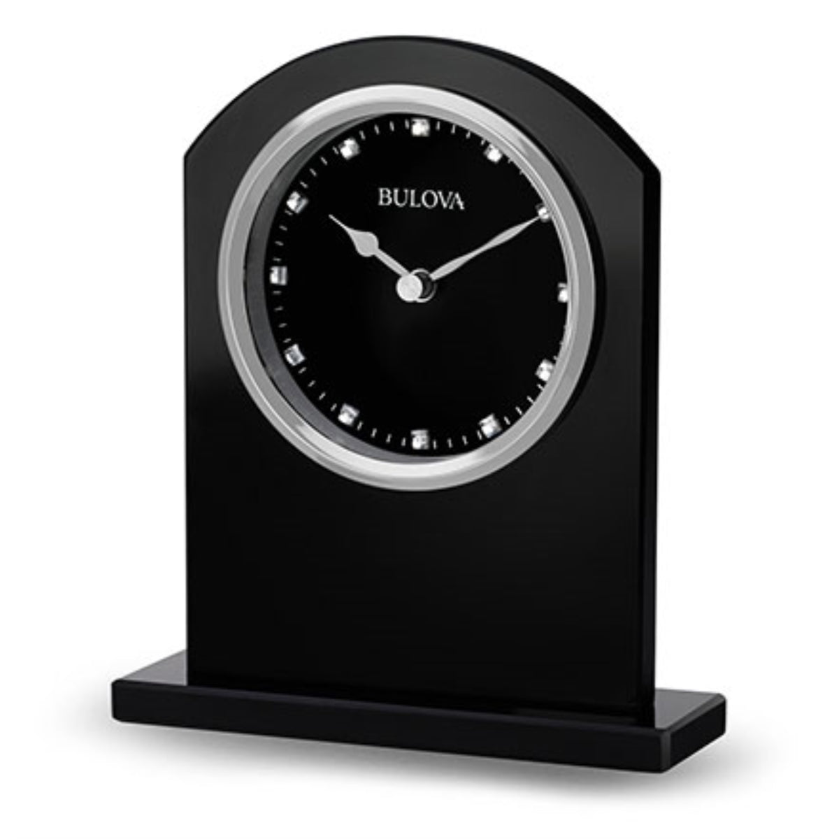 Bulova B5010 Ebony Crystal Clock