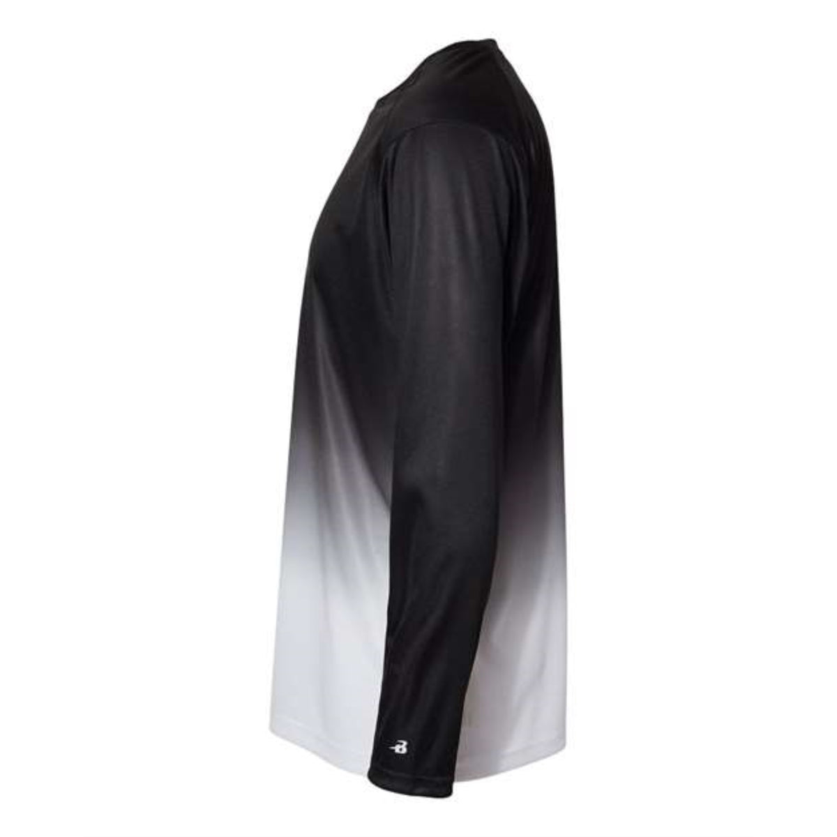 Badger Ombre Long Sleeve T-Shirt - Black, L
