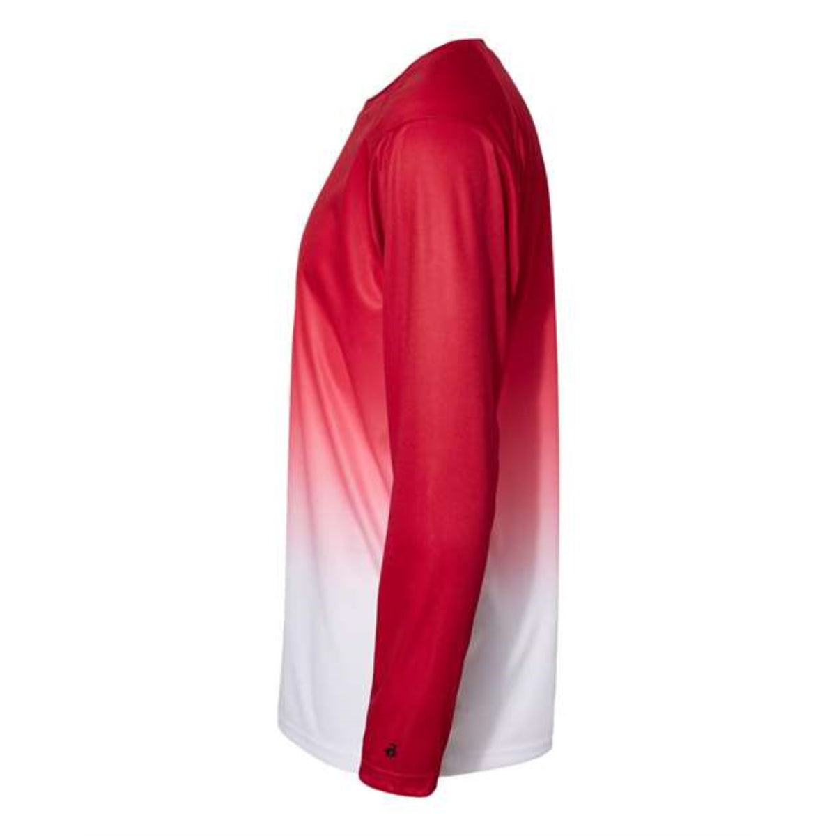 Badger Ombre Long Sleeve T-Shirt - Red, L
