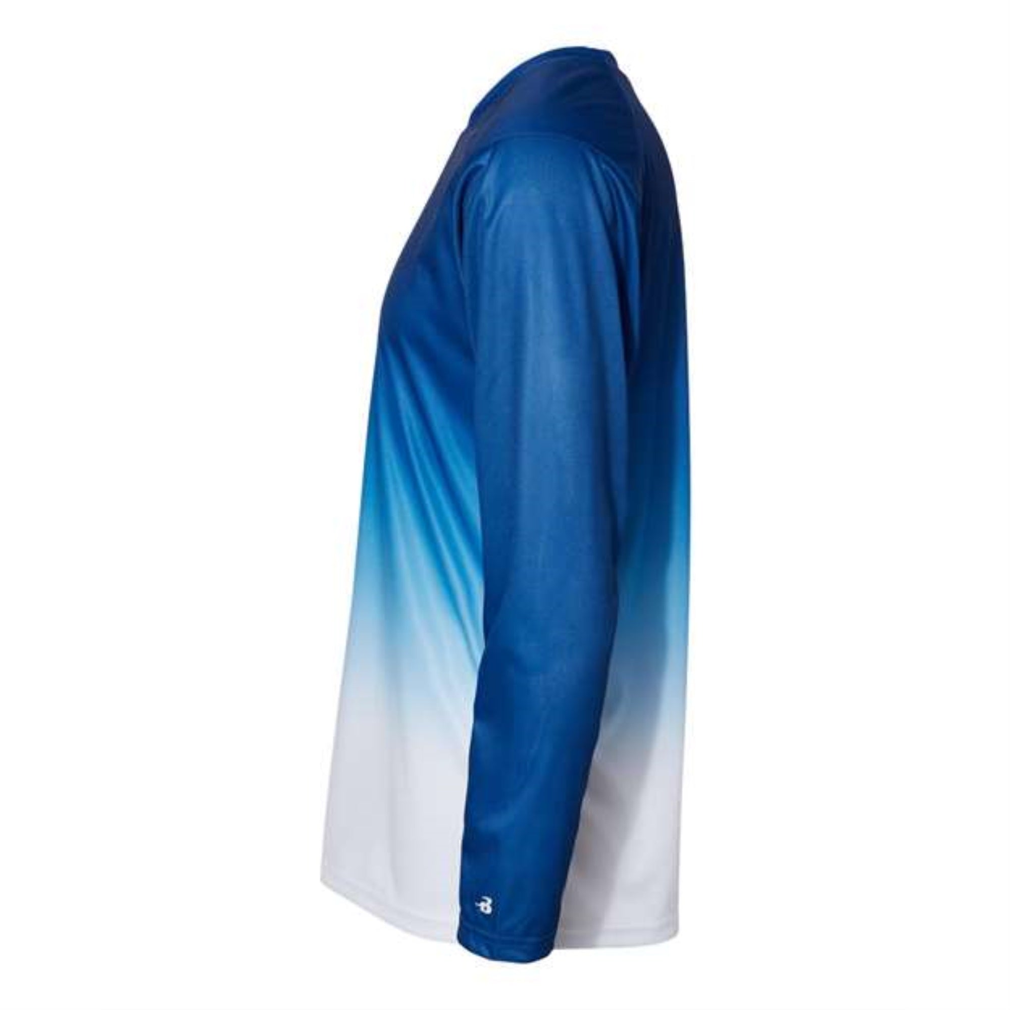 Badger Ombre Long Sleeve T-Shirt - Royal, L