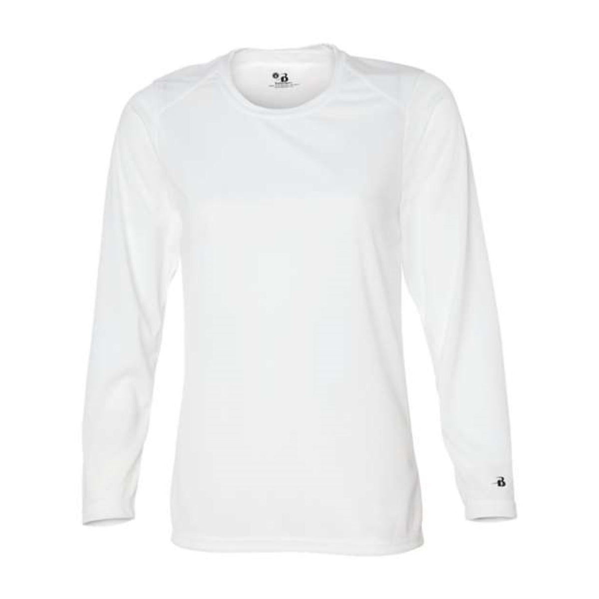 Badger Women'S B-Core Long Sleeve T-Shirt - White, Xs