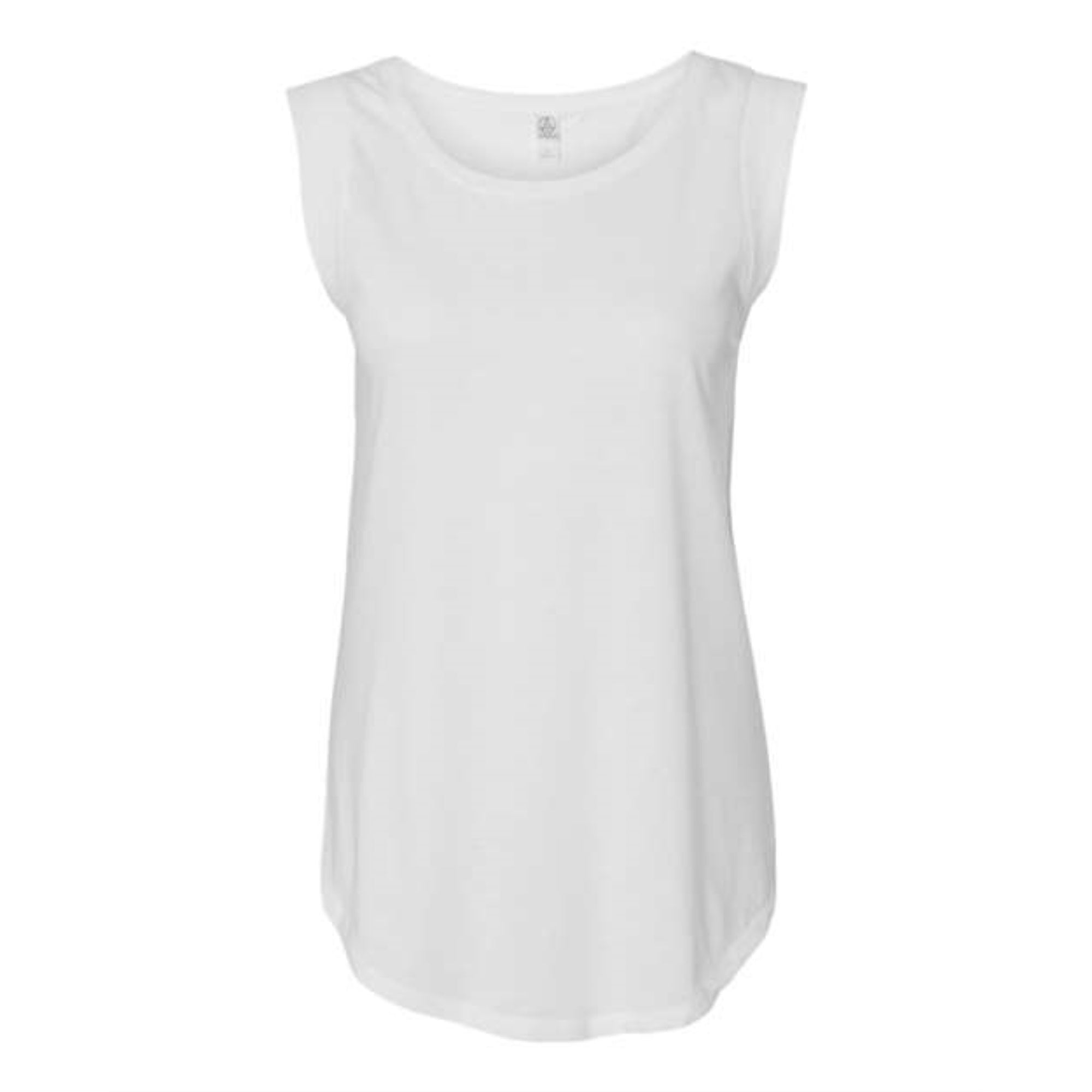 Alternative Womens Satin Jersey Cap Sleeve Tee - White, M