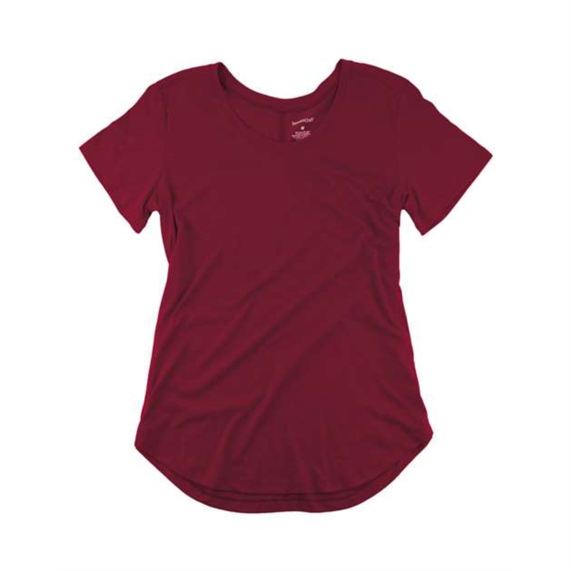 Boxercraft Womens At Ease Scoop Neck T-Shirt - Maroon, S