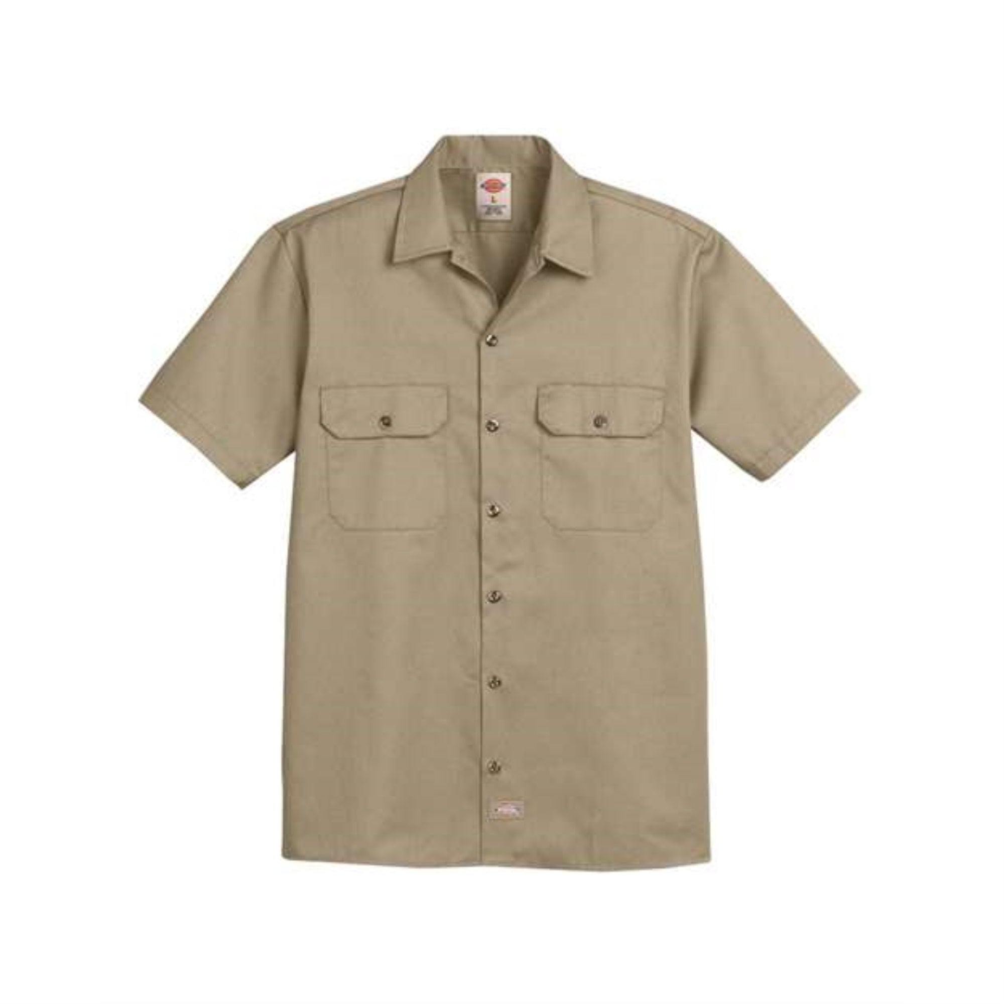 Dickies Short Sleeve Work Shirt - Khaki, XL