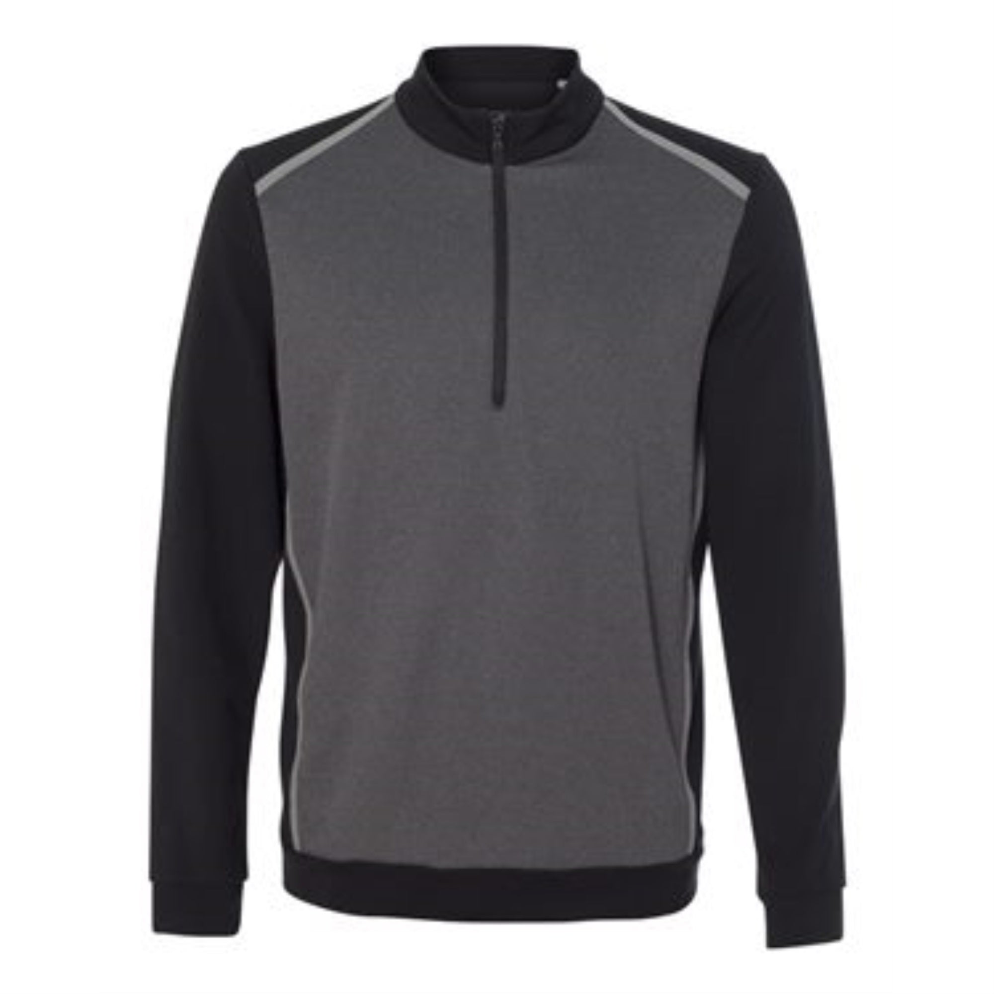 Quarter-Zip Birdseye Fleece Pullover - Black