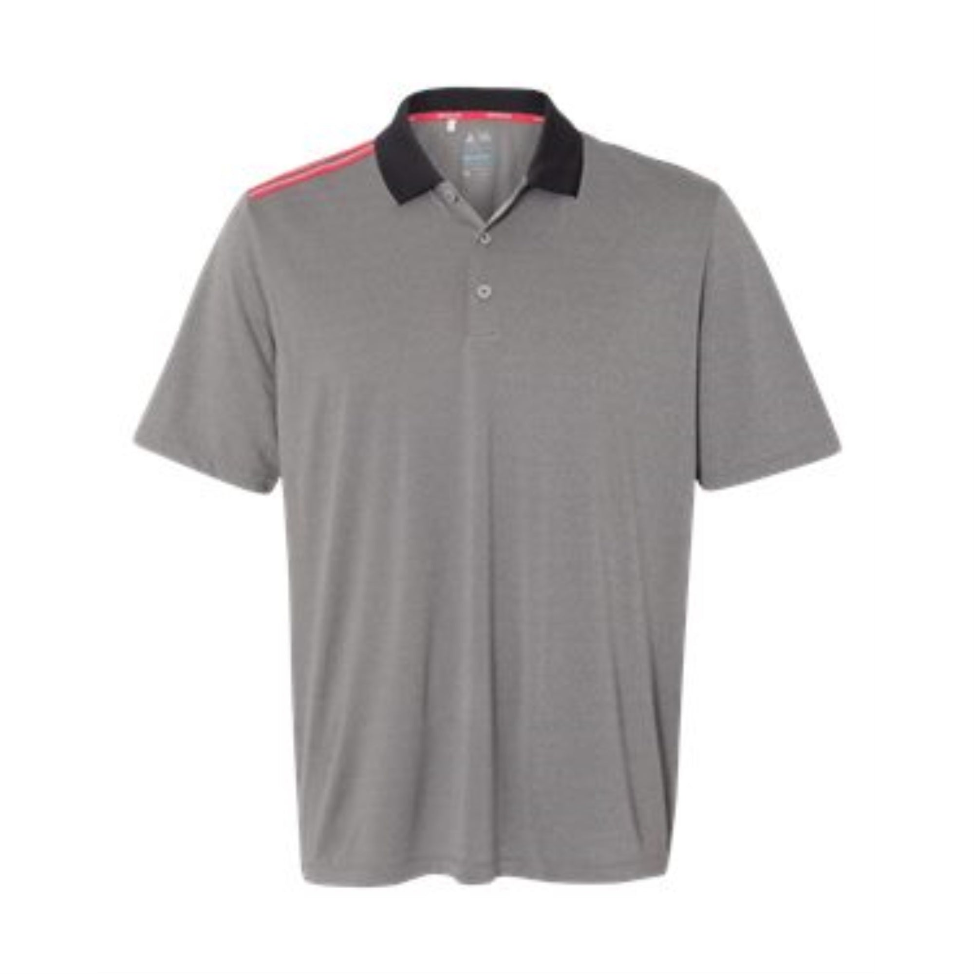 3-Stripes Shoulder Sport Shirt - Black Heather/ Ray Red/ Stone