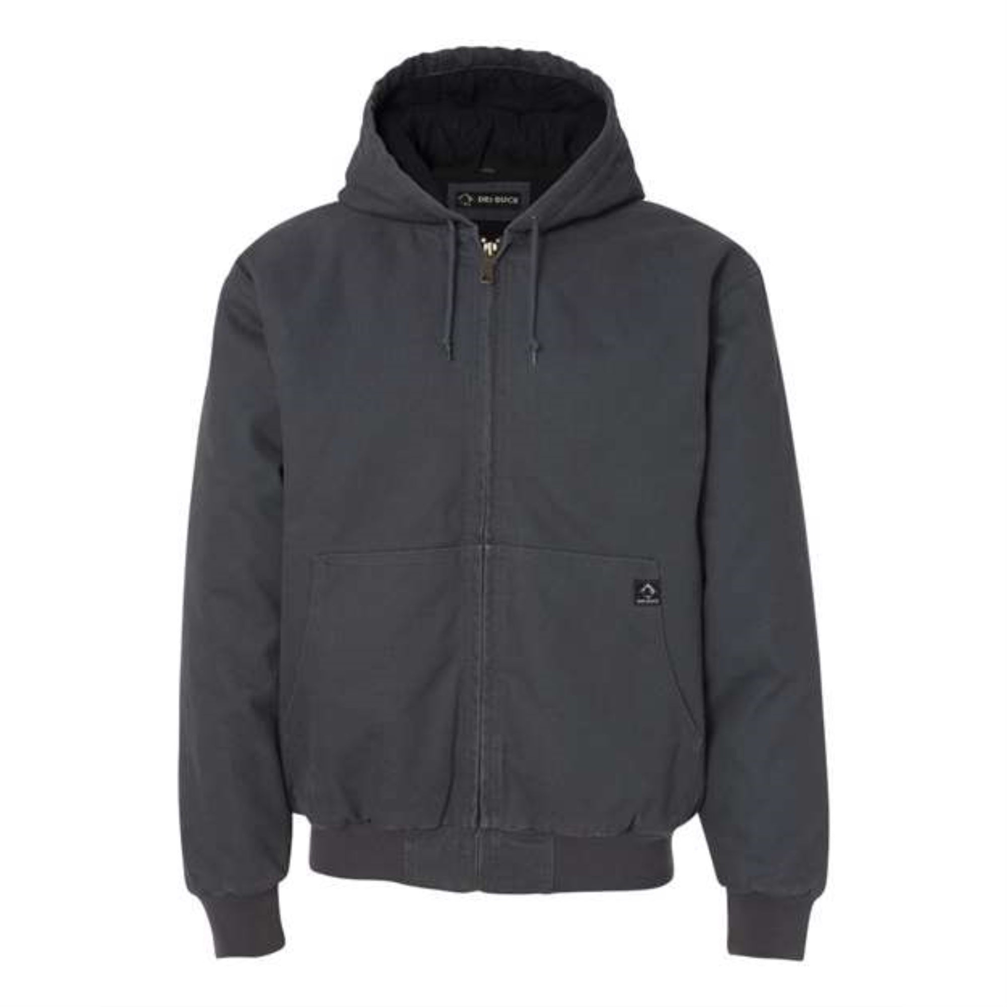 DRI DUCK Cheyenne Boulder Cloth Hooded Jacket with Tricot Quilt Lining - Charcoal, L