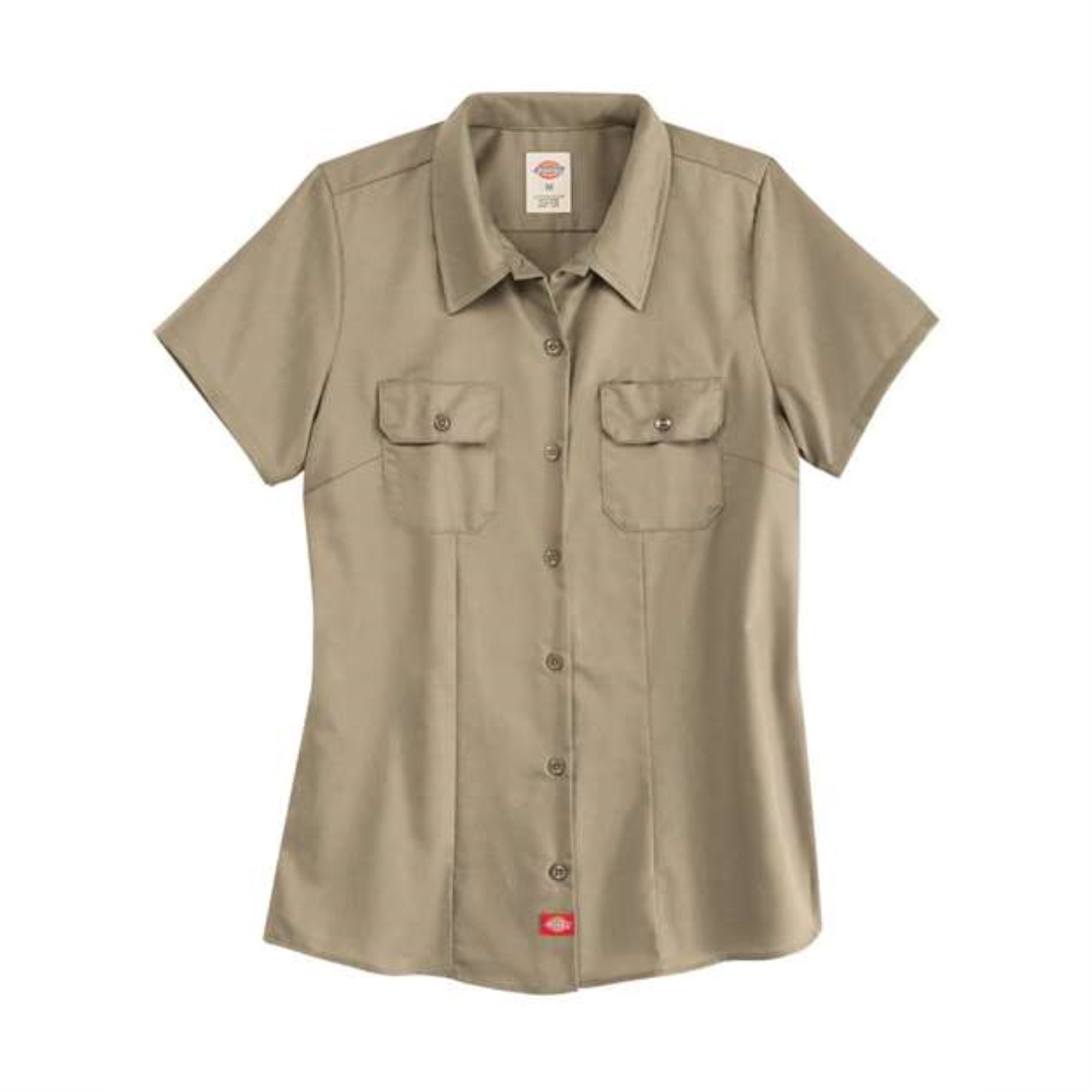 Dickies Women's Short Sleeve Work Shirt - Khaki, S