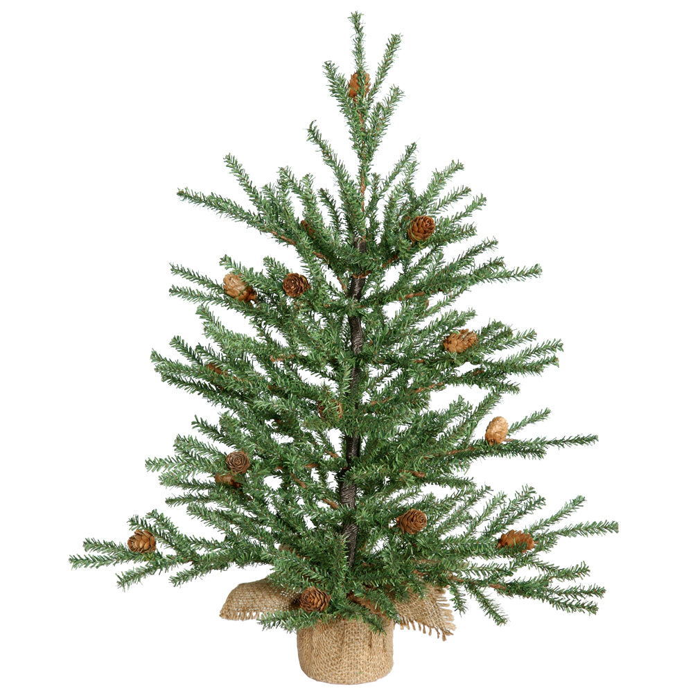 Vickerman 18″ Carmel Pine w/Cones 294T Burlap Base - B803919
