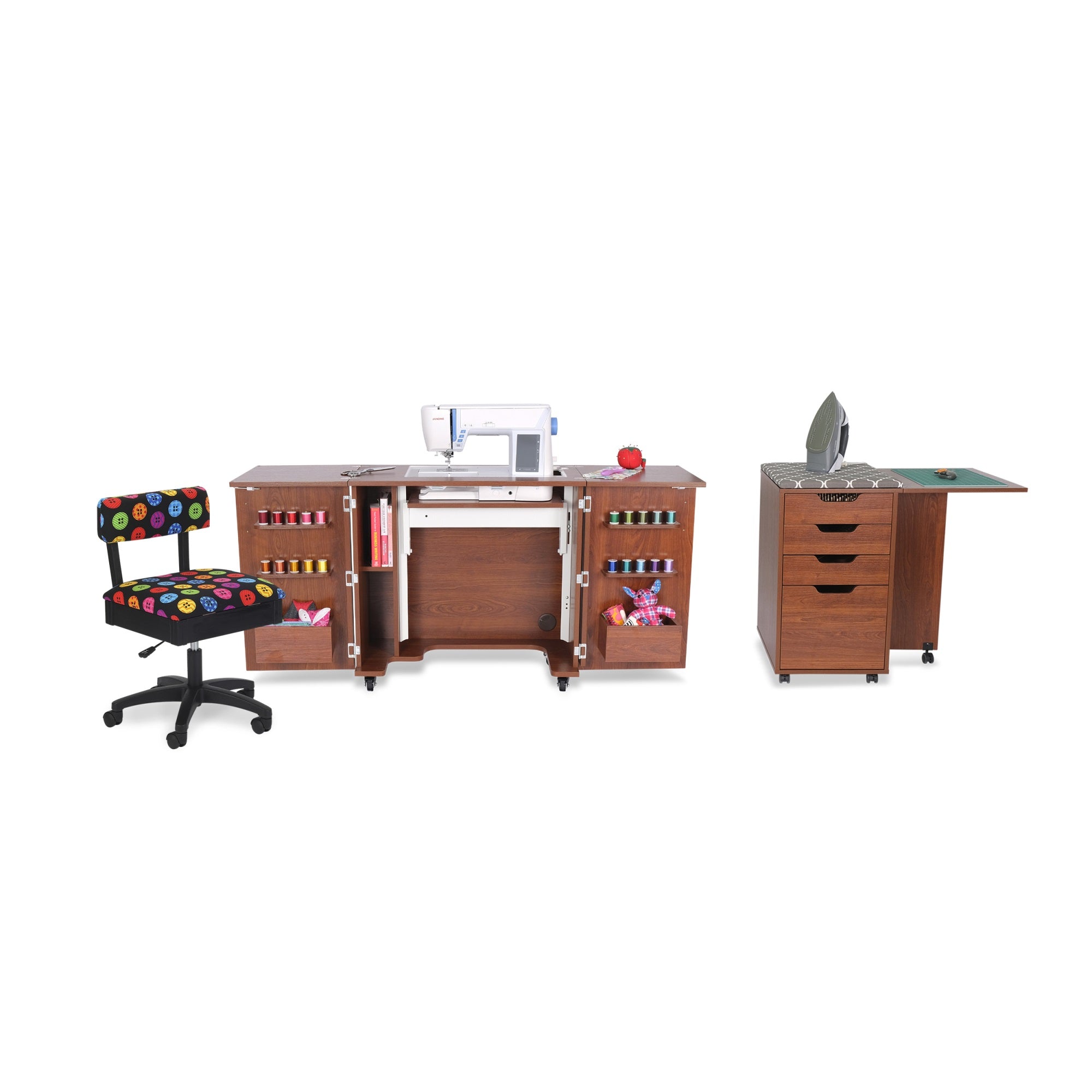 Studio Sets | Bandicoot With Kiwi Bundle Ash White: Button Hydraulic Chair