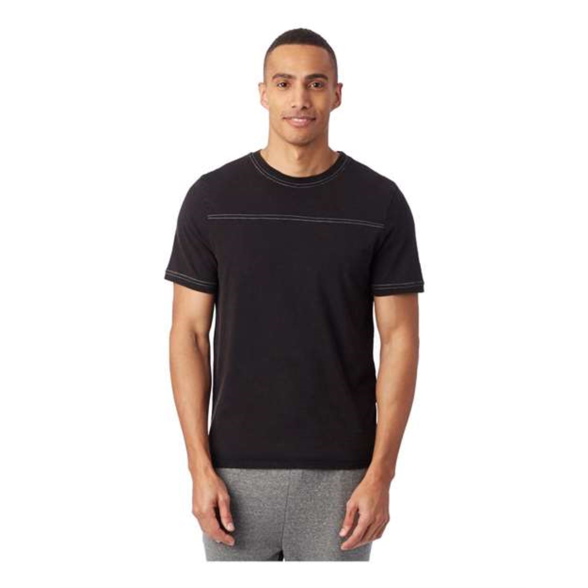 Alternative Heavy Wash Football Tee - Black, L