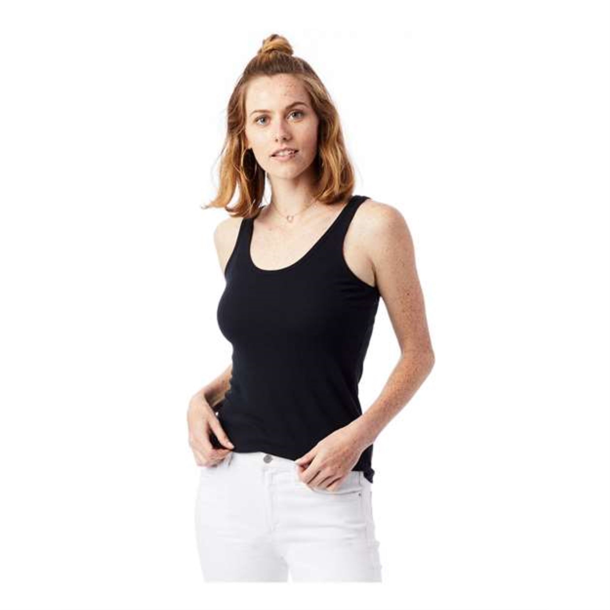 Alternative Slinky Rib Fitted Tank - Black, L