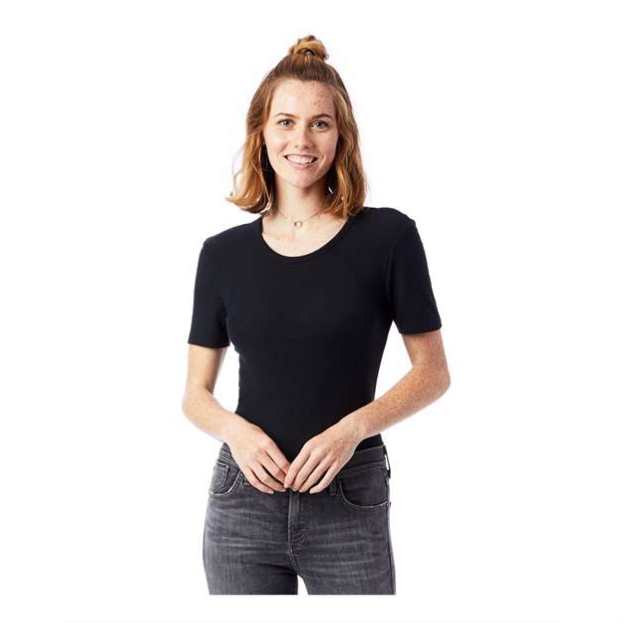 Alternative Slinky Rib Fitted Tee - Black, L