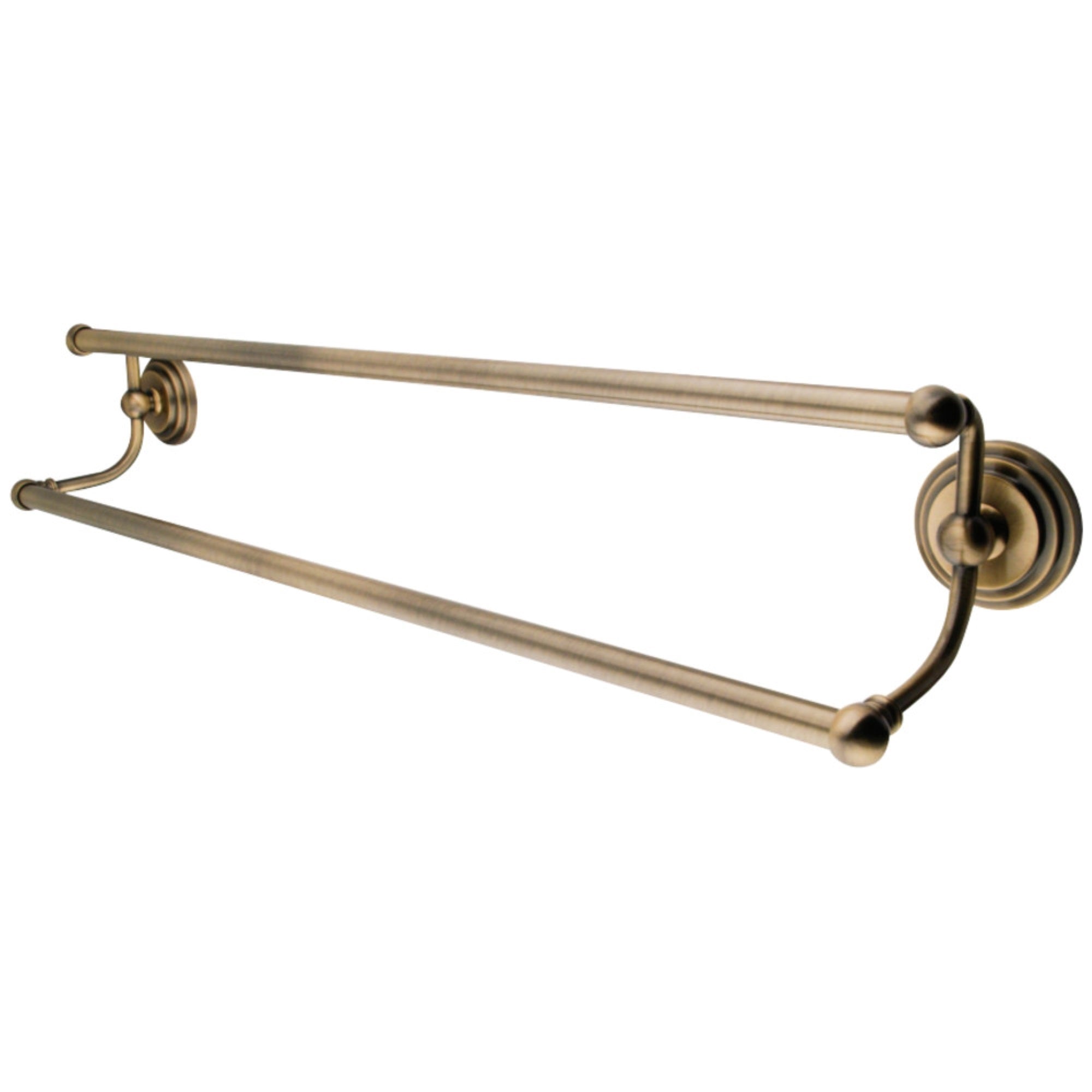 Kingston Brass Ba2713Ab Milano 24 Dual Towel Bar, Antique Brass