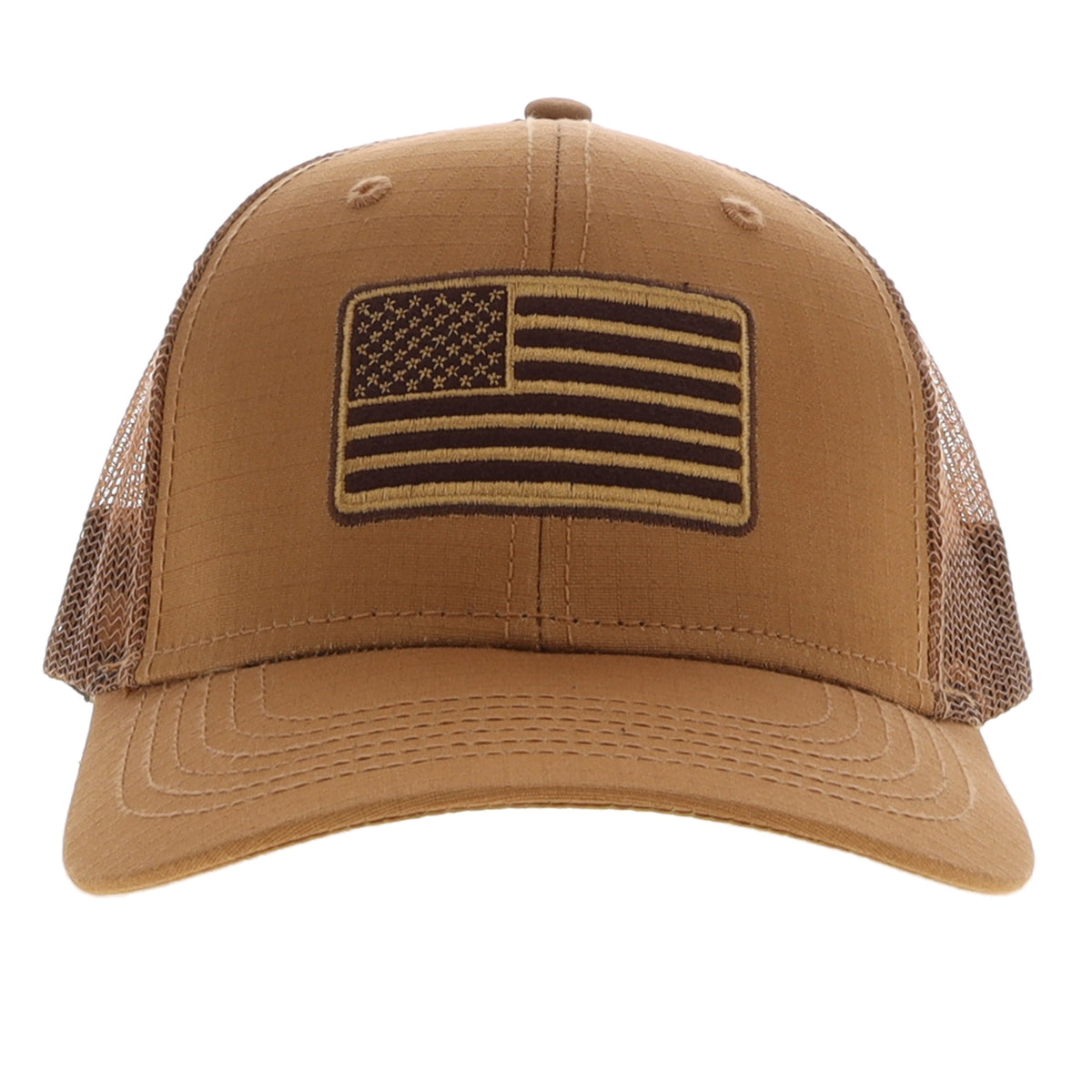 Usa Flag Wheat Structured Snapback Hat