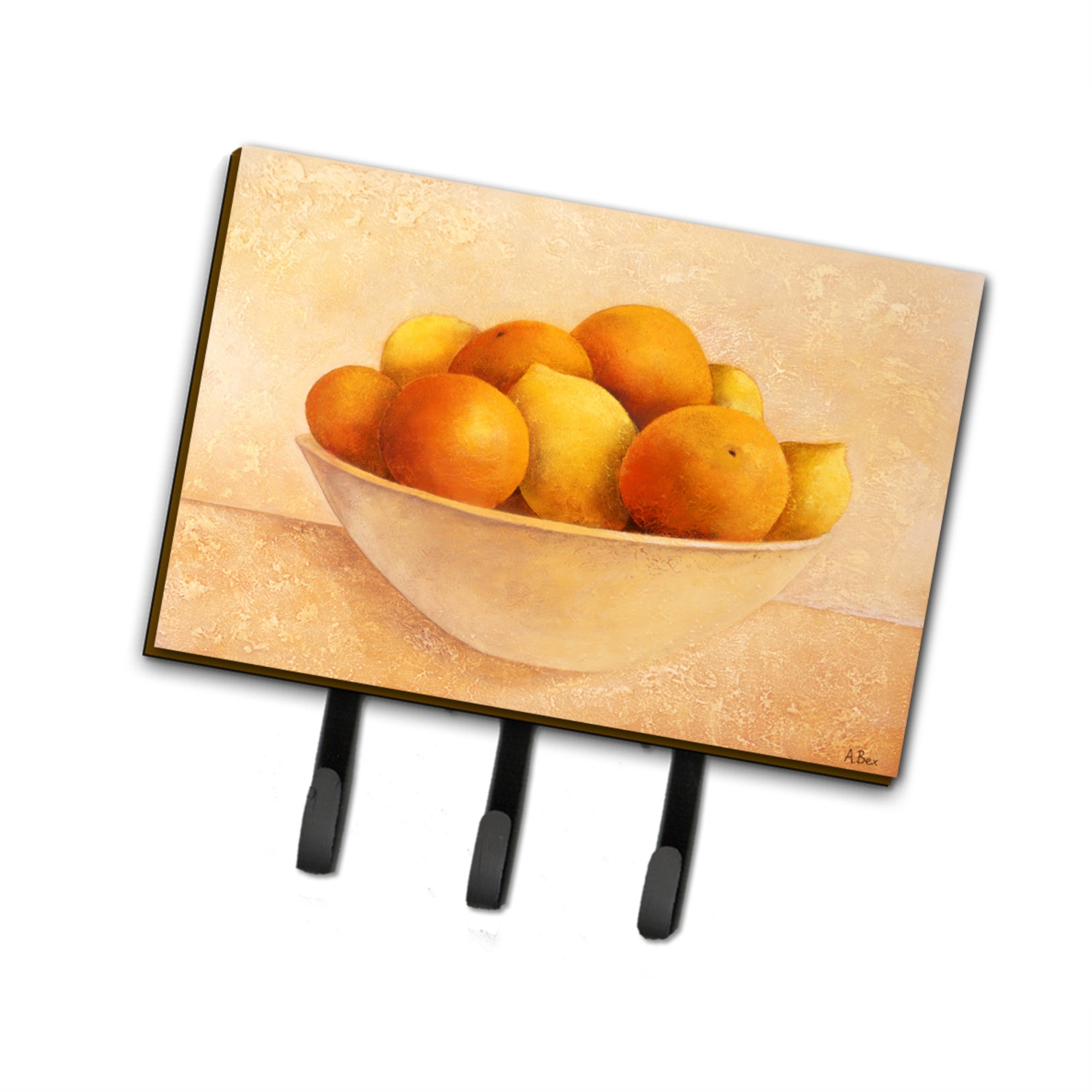 Caroline'S Treasures Babe0085Th68 Oranges & Lemons In A Bowl Leash Or Key Holder, Large, Multicolor