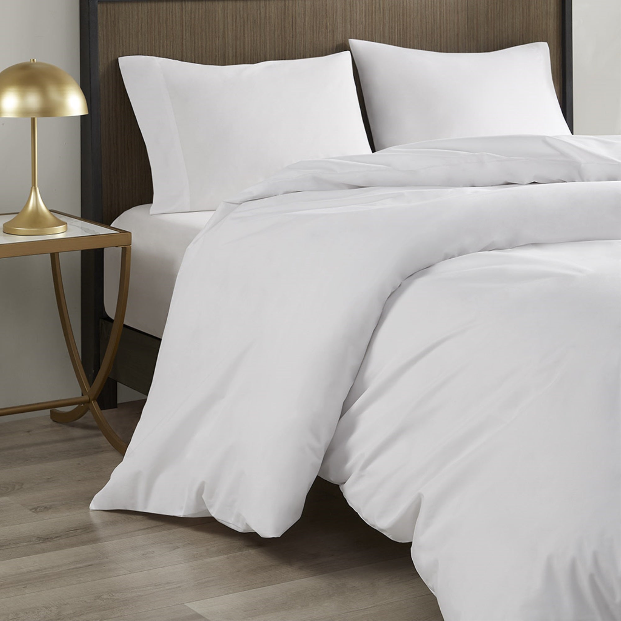 Bed Guardian 3M Scotchgard Comforter Protector, White 75gsm Microfiber with TPU Lamination, Knife Edge, Zipper Closure, Stain-Resistant Luxury Bedding Essential