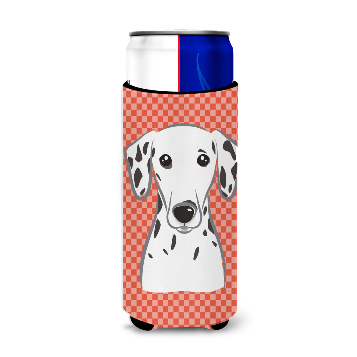 Red Checkered Dalmatian Ultra Beverage Insulators For Slim Cans Bb1131Muk