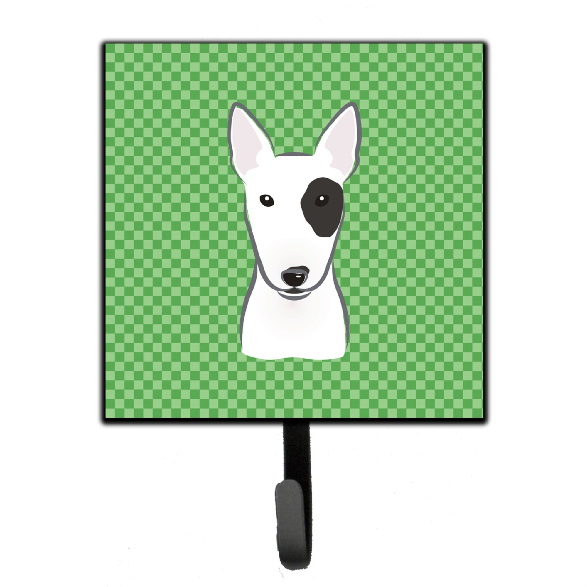 Caroline'S Treasures Bb1132Sh4 Green Checkered Bull Terrier Leash Or Key Holder, Small, Multicolor